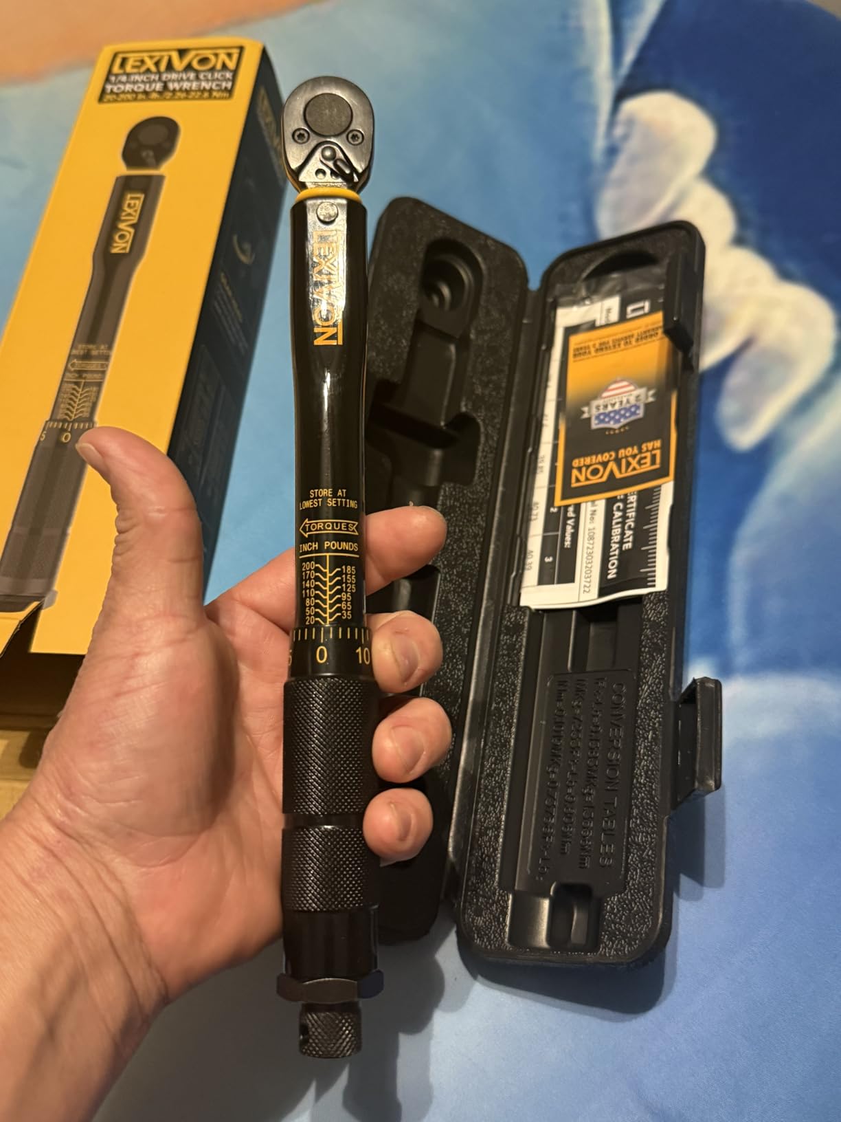 LEXIVON Inch Pound Torque Wrench 1/4-Inch Drive | 20~200 in-lb/2.26~22.6 Nm (LX-181) customer photo 2