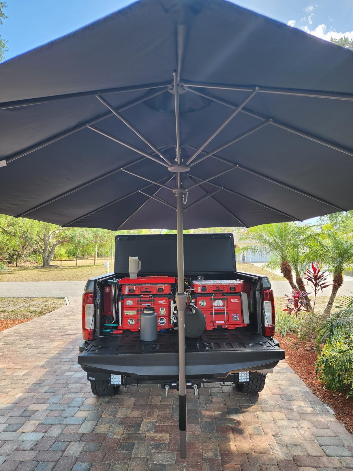 MaxxHaul 50102 Hitch Mount Umbrella Holder - Fits 2