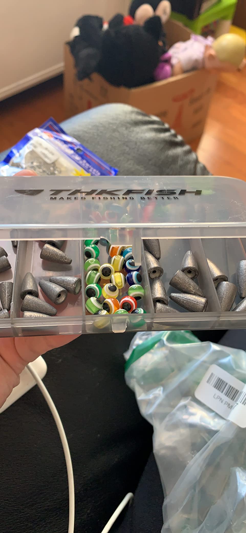 THKFISH Fishing Weights Sinkers Fishing Beads Bullet Sinkers Carolina Rig Texas Rig Kit Fishing Accessories Kit 64pcs/219pcs customer photo 2
