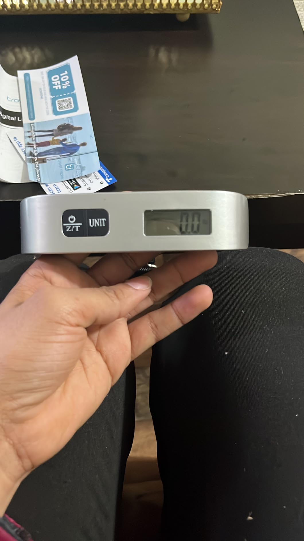 travel inspira Digital Luggage Scale - Portable Hanging Suitcase Weight Scale for Travel, 110 lb Capacity, Backlit LCD Display, Prevents Airport Overweight Fees, Battery Included customer photo 1