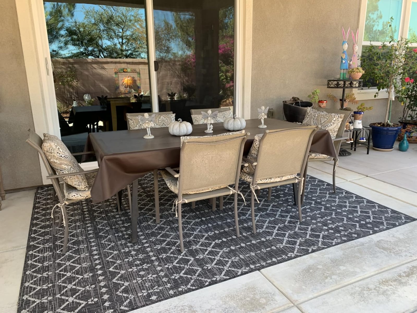 JONATHAN Y Moroccan Geometric Indoor Outdoor Area Rug 8X10 Natural/Black, Ourika Textured Weave for Backyard, Patio, Porch, Easy-Cleaning, High Traffic, Pet-Friendly, Non-Shedding (SMB108D-8) customer photo 1
