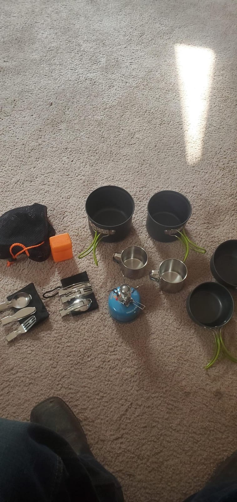 Odoland 16pcs Camping Cookware Mess Kit, Lightweight Pot Pan Mini Stove with 2 Cups, Fork Spoon Kits for Backpacking, Outdoor Camping Hiking and Picnic customer photo 2