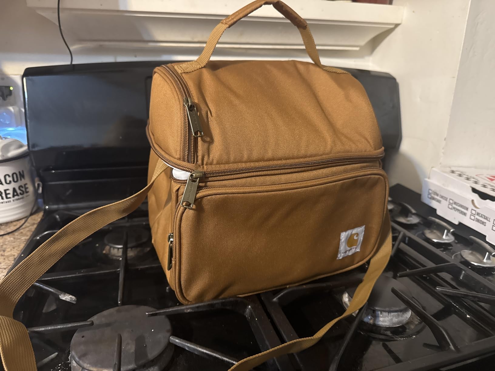 Carhartt Camping Cooler, Worksite Lunchbox, Soft Shell Lunch Bag for Construction Sites, Work and Everyday Use, Gray customer photo 2
