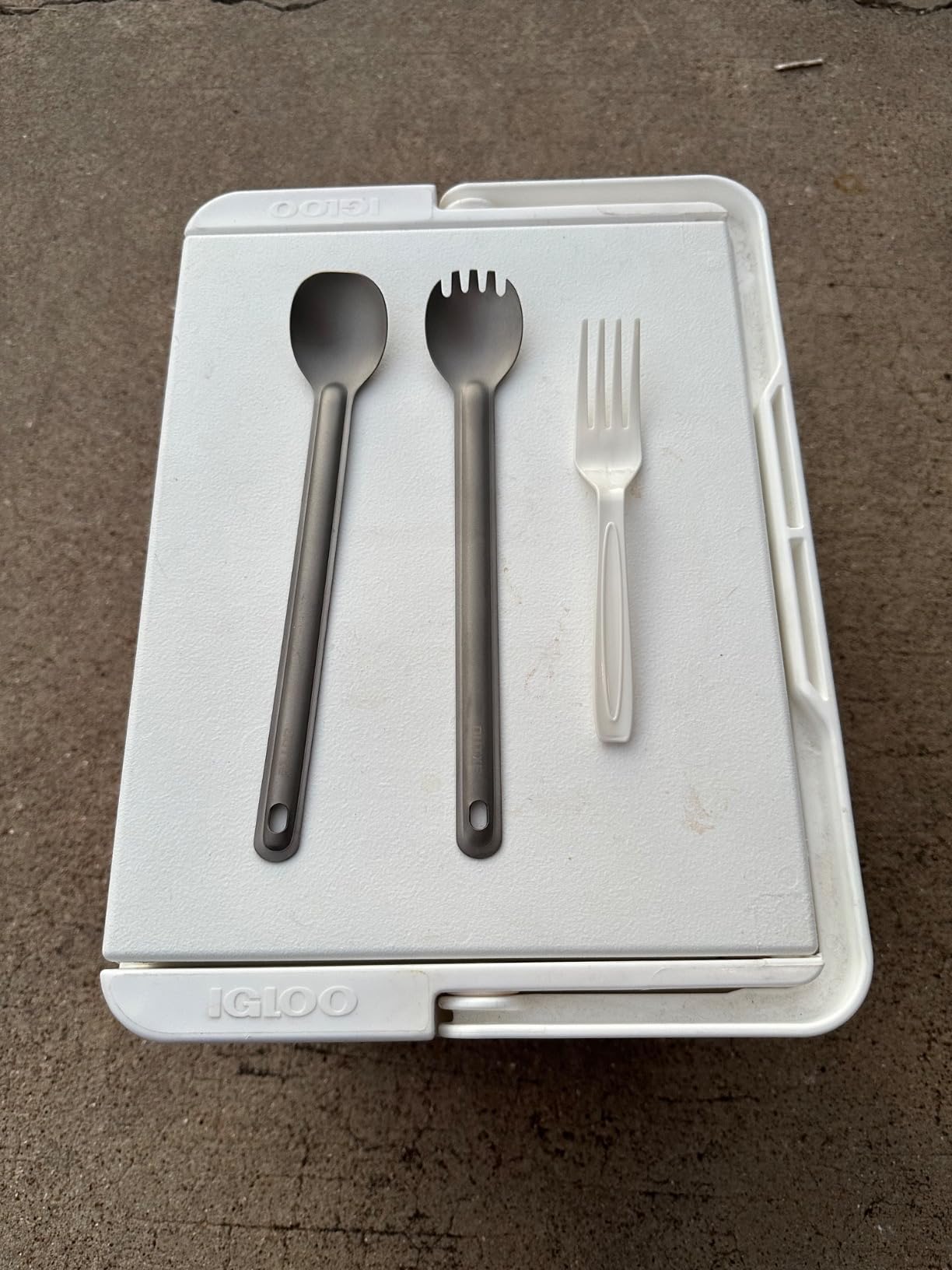 OUTXE Ultralight Titanium Long Handle Fork and Spoon Set customer photo 1