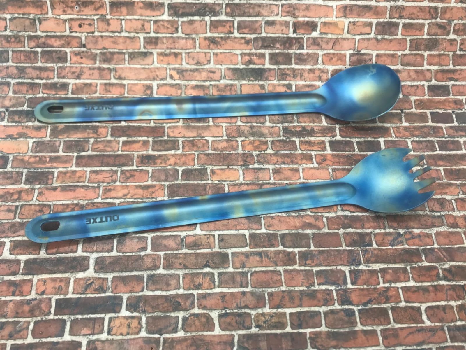 OUTXE Ultralight Titanium Long Handle Fork and Spoon Set customer photo 2