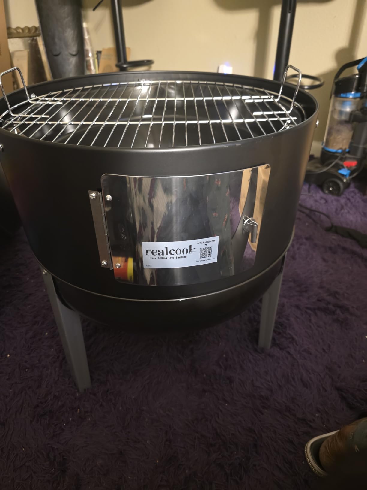 Realcook Charcoal BBQ Smoker Grill - 20 Inch Vertical Smoker customer photo 2