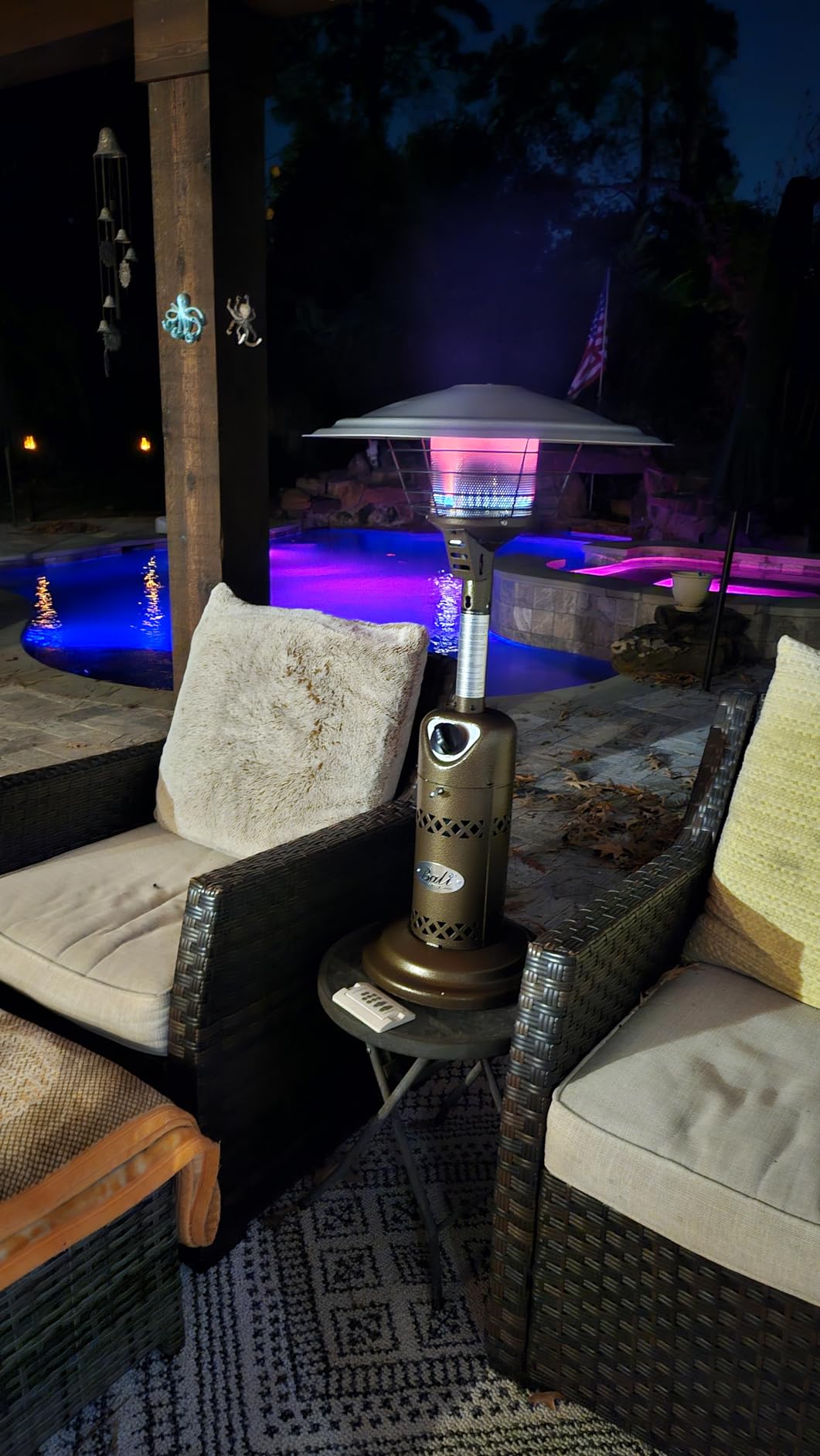 BALI OUTDOORS Portable Patio Heater, Outdoor Propane Table Top Heater, Bronze customer photo 2