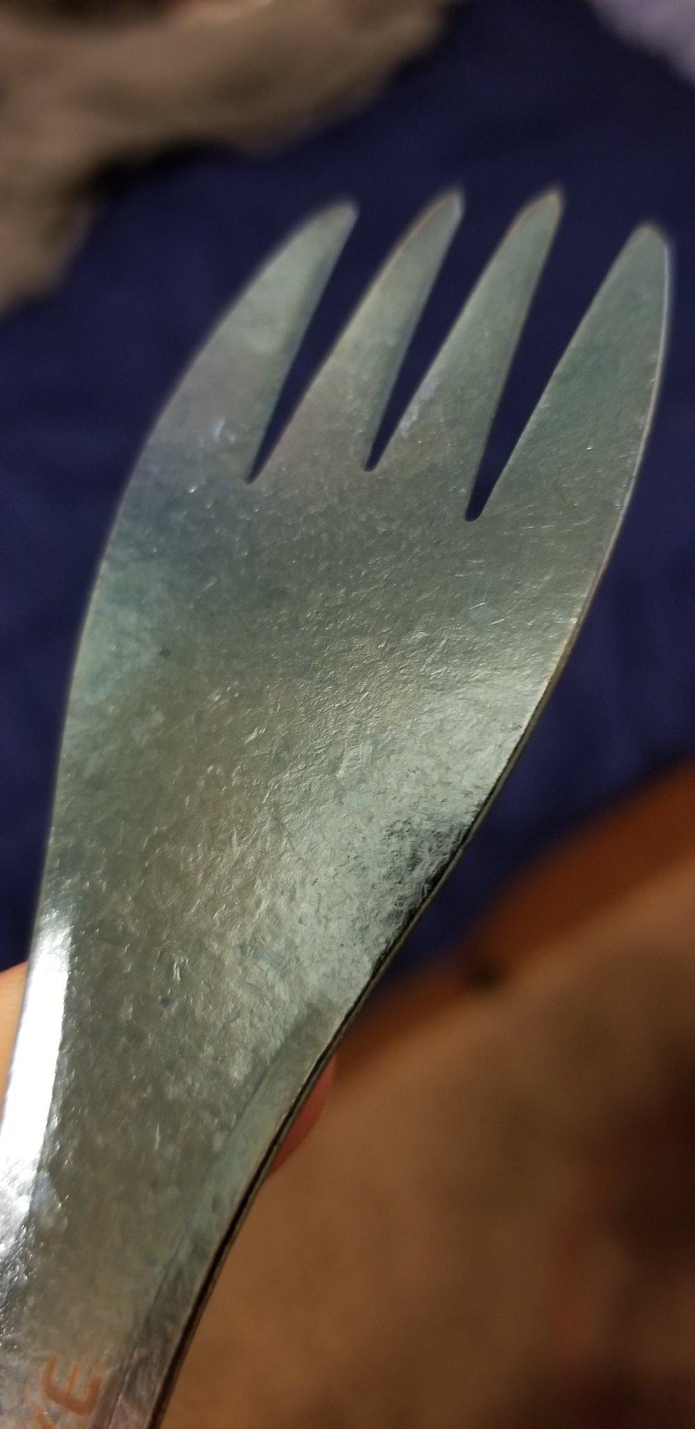 OUTXE Titanium 2 in 1 Fork and Spoon Combo 2-Pack Ultra Lightweight Camping Utensil customer photo 1
