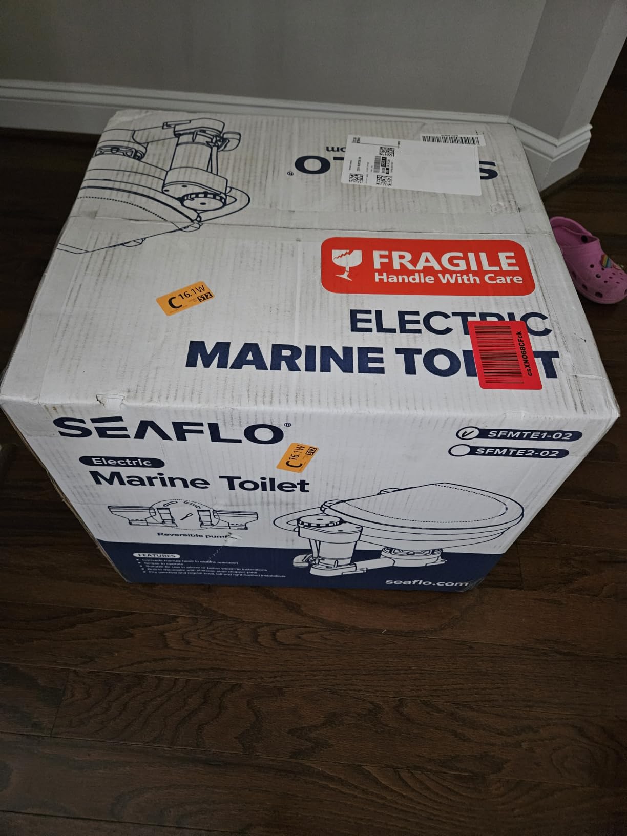 SEAFLO Electric Twist Flush Marine Toilet Head - 12V Compact Size, Self Priming, Macerator, Rotary Control, Ceramic Bowl, Boat Yacht Toilet, 4 Year Warranty customer photo 2