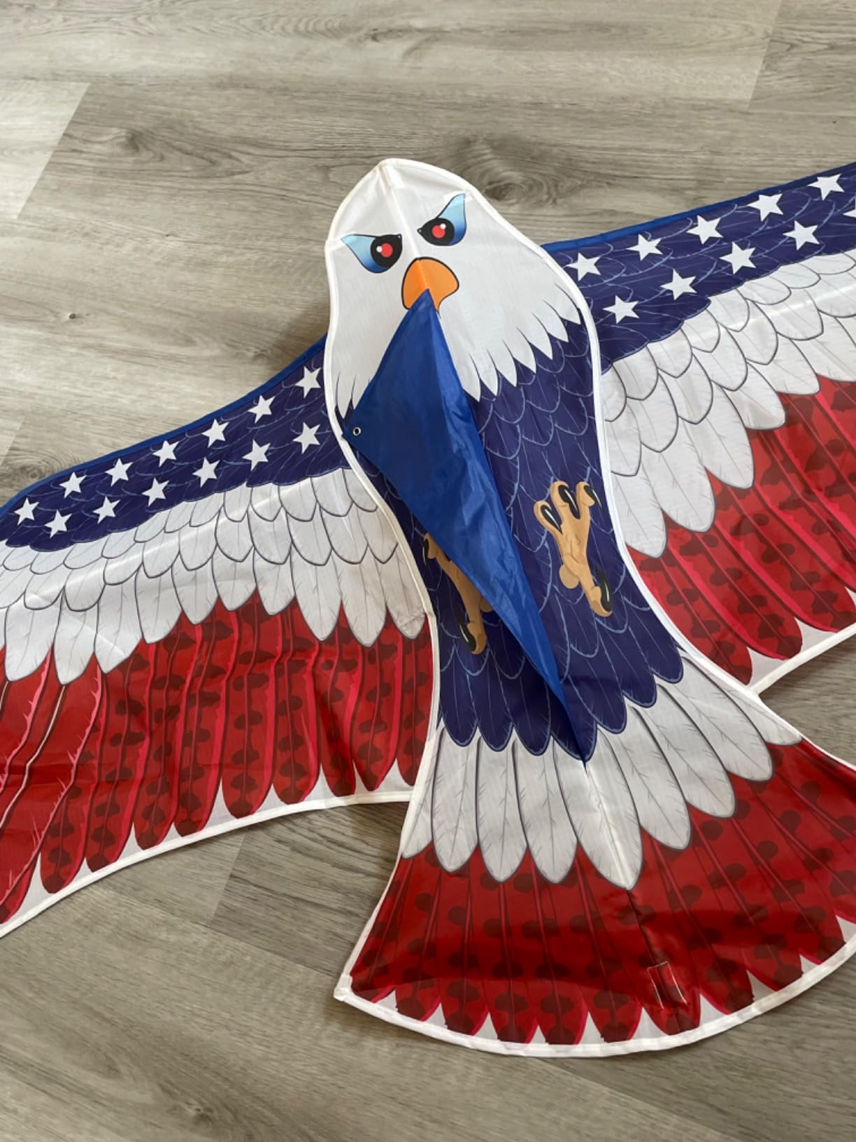 HONBO Huge Patriotic Eagle Kites for Adults and Kids,Easy to Fly for Beach Trip, Outdoor Activities-Wingspan 73”-200ft Line with Swivel-Bonus Durable Polyester Bag customer photo 1