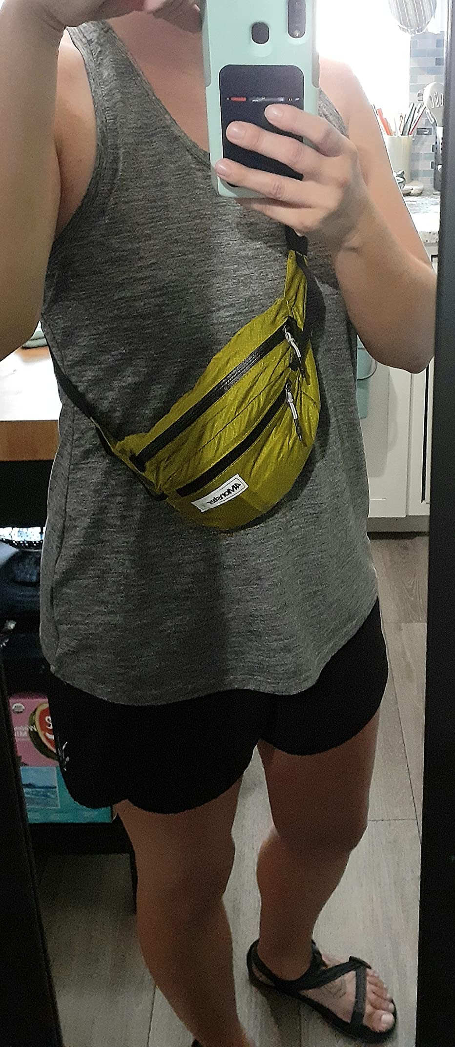 4Monster Hiking Waist Packs Portable, Water Resistant Fanny Bag with Adjustable Strap, Lightweight Crossbody Chest Bag Slim Bag customer photo 1