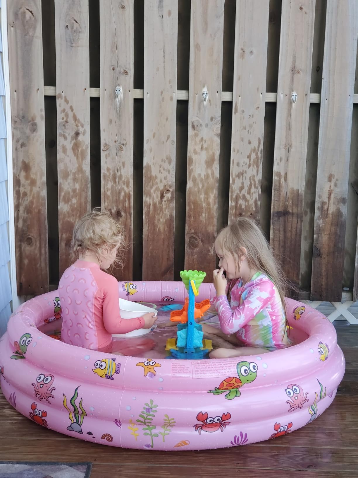Garden Round Inflatable Baby Swimming Pool, Portable Inflatable Child/Children Little Pump Pool,Kiddie Paddling Pool Indoor&Outdoor Toddler Water Game Play Center for Kids/Girl/Boy customer photo 1
