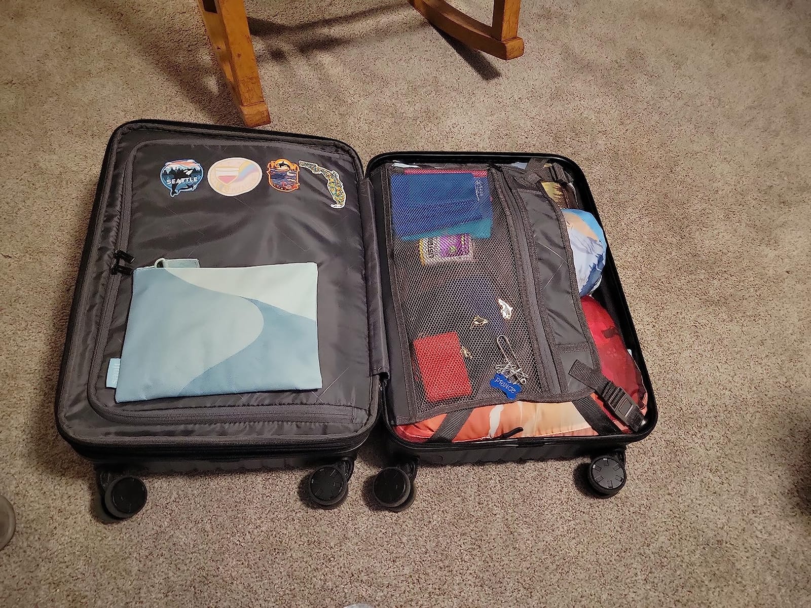LEVEL8 Grace Carry on Luggage Airline Approved, 20 Inch Expandable Hard Sided Luggages with Spinner Wheels, Harshell Small Rolling Suitcase for Women Men with Tsa Lock, Blue customer photo 1
