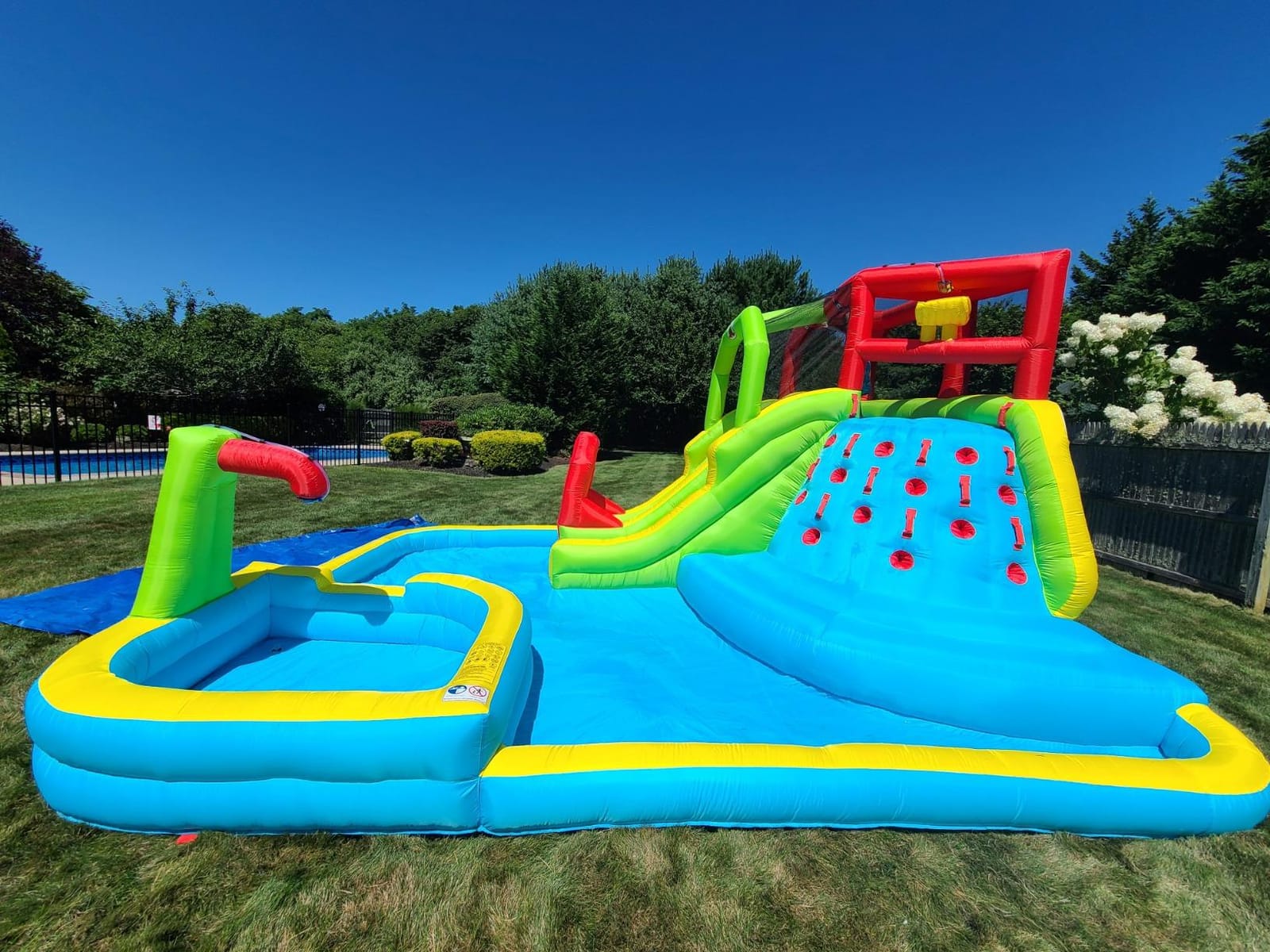 WELLFUNTIME Large Inflatable Water Slide Park with Air Blower customer photo 2