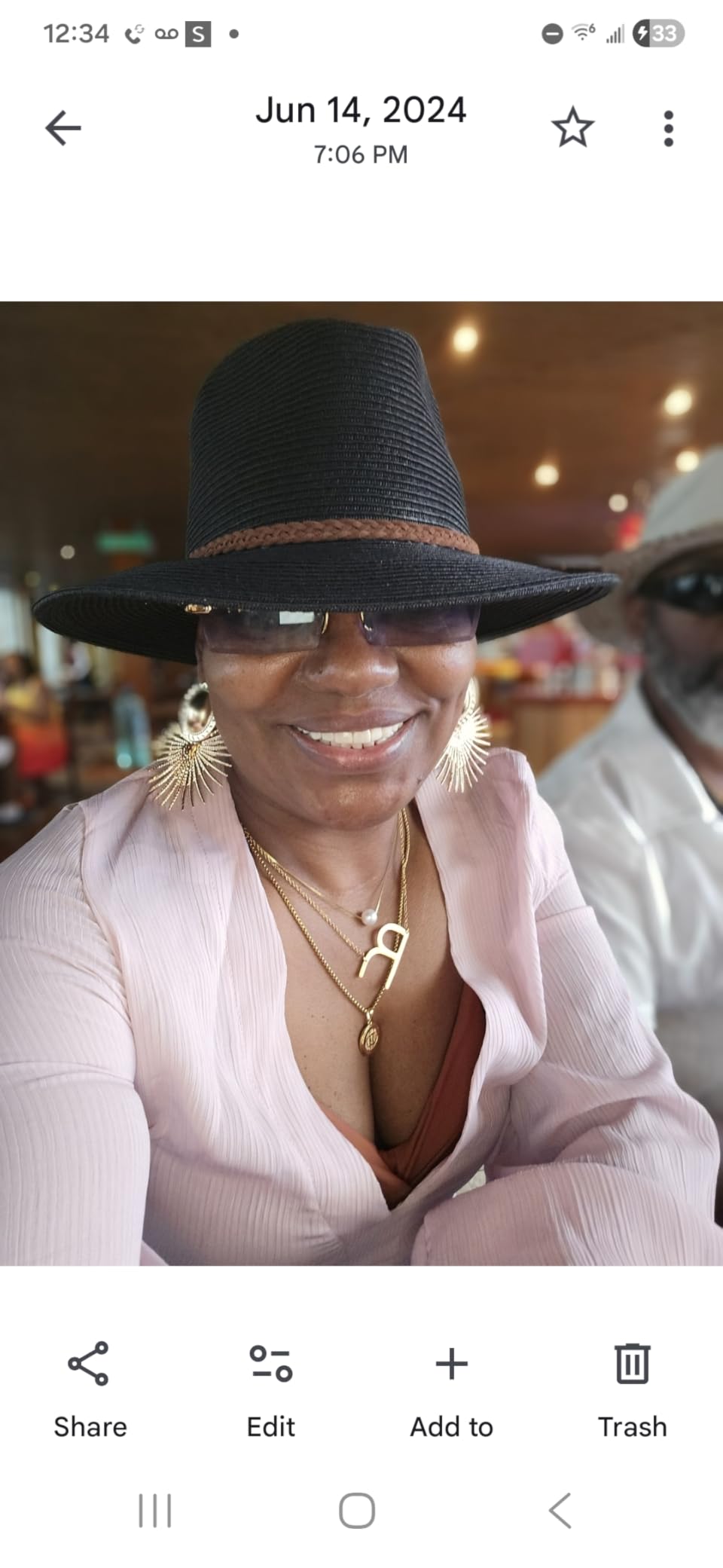 FURTALK Womens Wide Brim Sun Hat Beach Panama Fedora Straw Summer customer photo 1