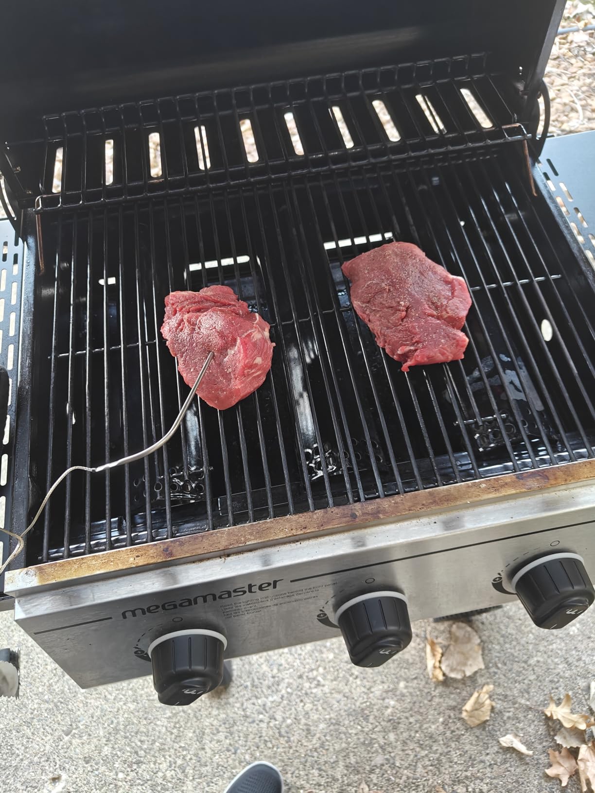 Megamaster Propane 3 Burner Gas Grill, Foldable Shelves with Warming Rack customer photo 1