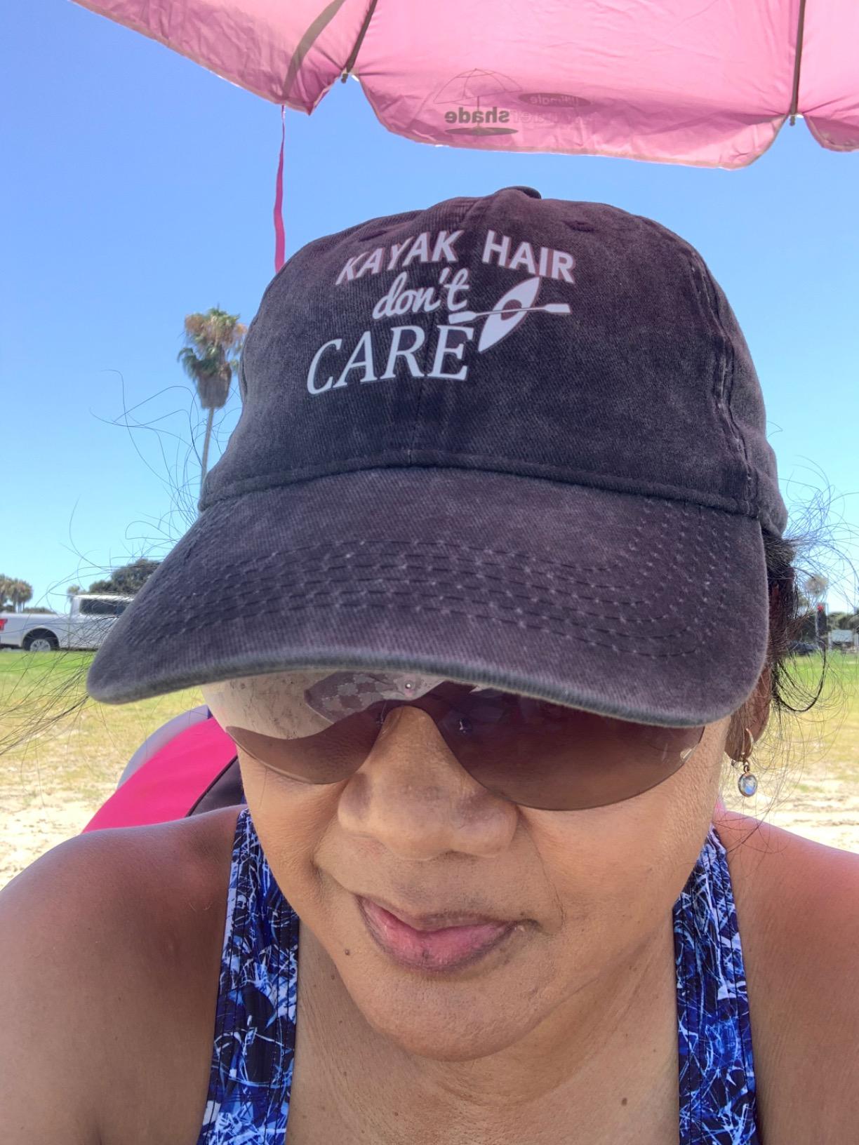 Waldeal Kayak Hair Don't Care Hat, Funny Kayaking Adjustable Baseball Cap customer photo 2