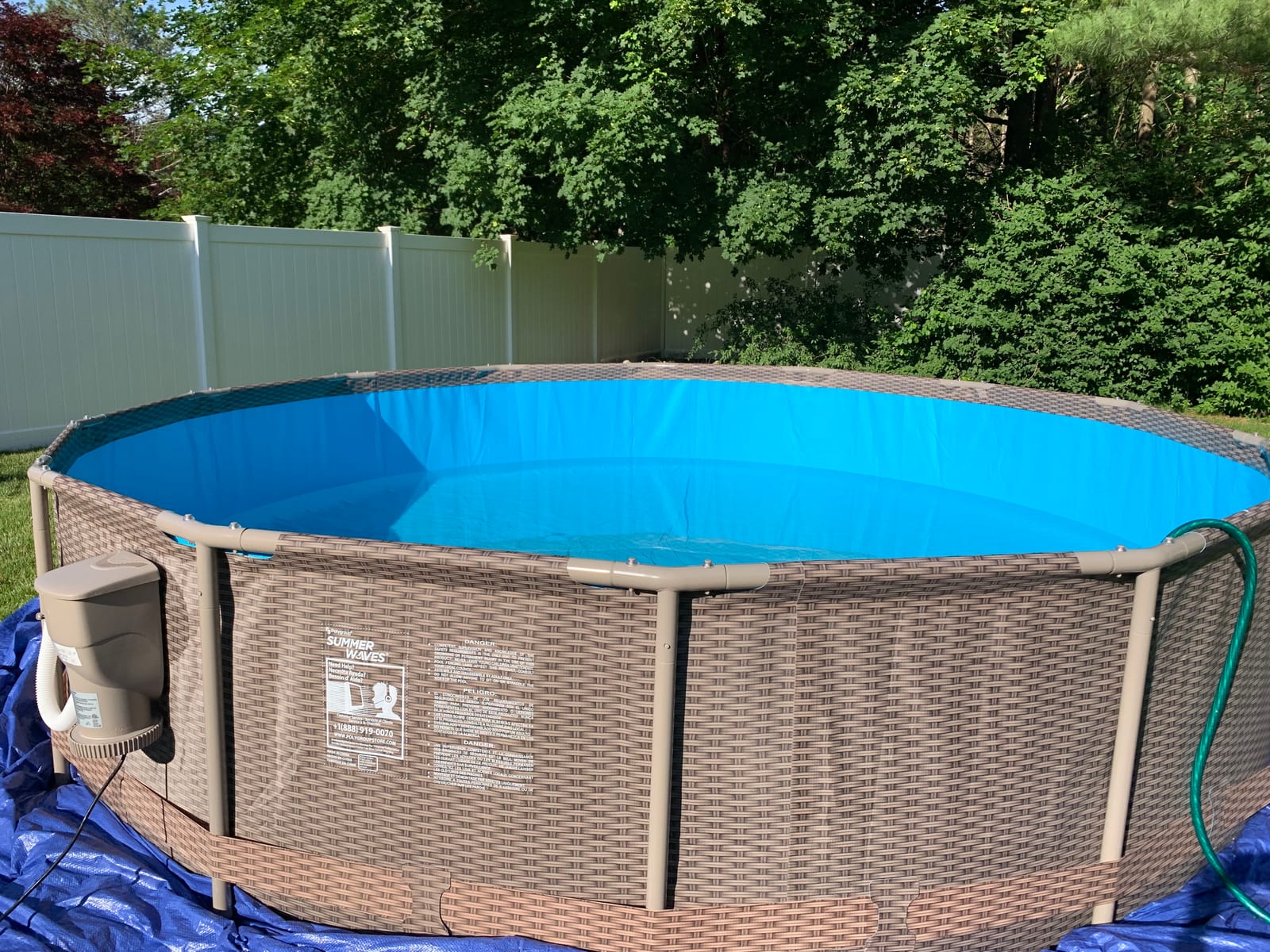 Summer Waves 14ft x 36in Wicker Metal Frame Pool Set customer photo 2