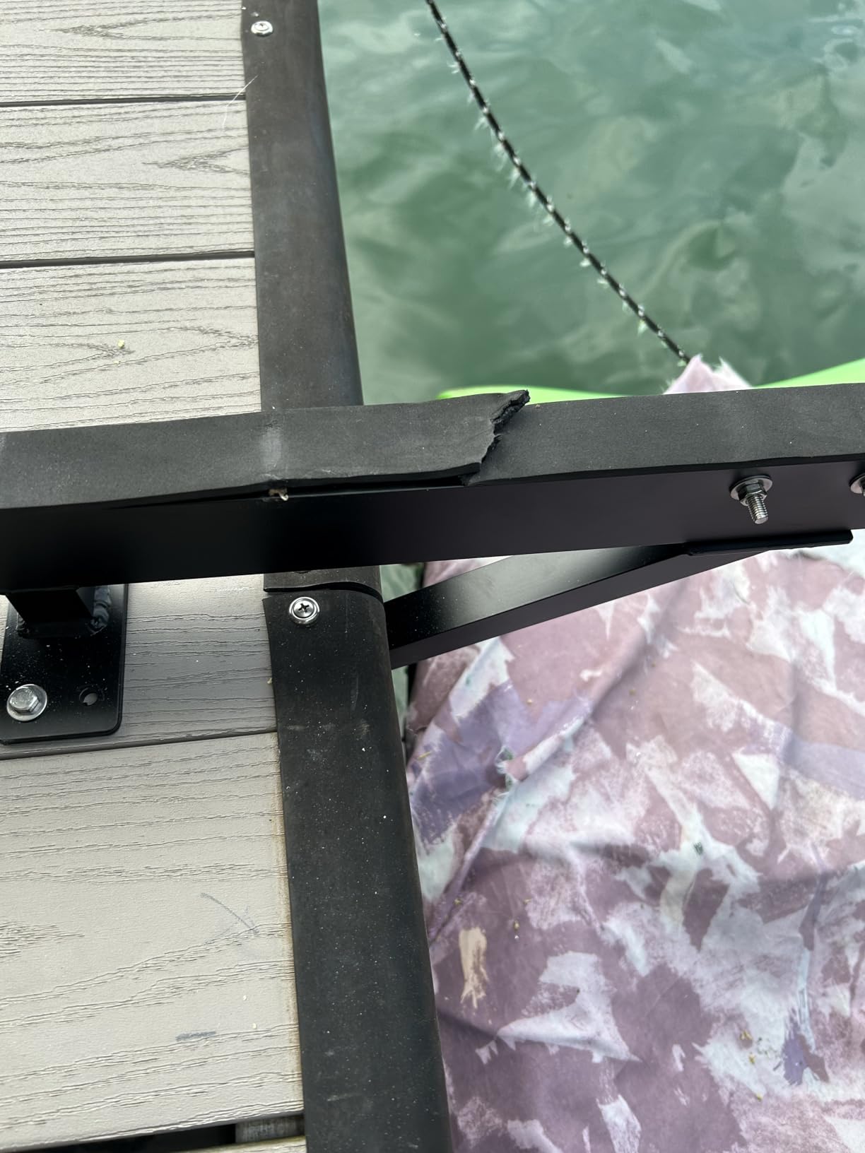 StoreYourBoard Kayak Rack for Dock, Over the Water Storage, Holds 4 Kayaks | Kayak Storage Rack, Outdoor Kayak Holder, Over the Water Dock Mount, Holds 400 lb, Foam Padded customer photo 1