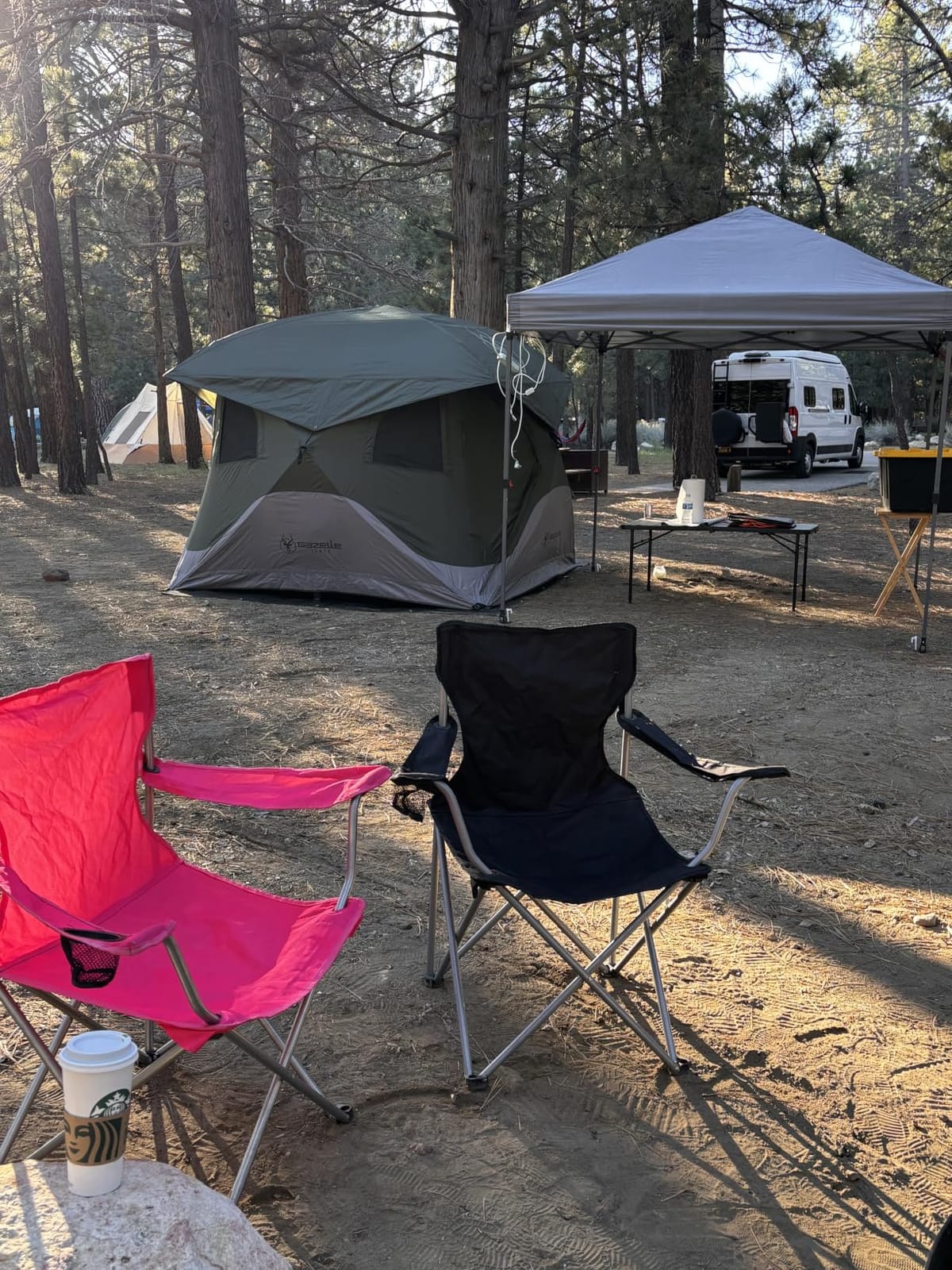 Gazelle Tents™ T4 Hub Tent, Easy 90 Second Set-Up, Waterproof, UV Resistant, Removable Floor, Ample Storage Options, 4-Person, Alpine Green, 94