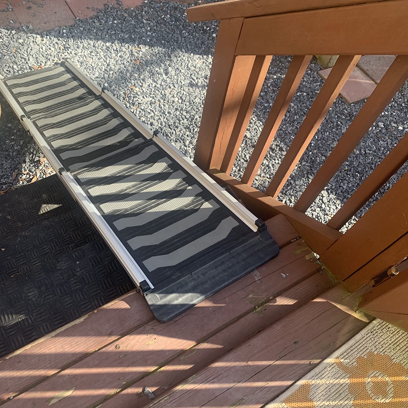 Trixie Telescoping Dog Ramp, Silver/Black | Adjustable Lengths, Made of Lightweight Aluminium, Ideal for Cars and SUVs, Easily Adjustable customer photo 1