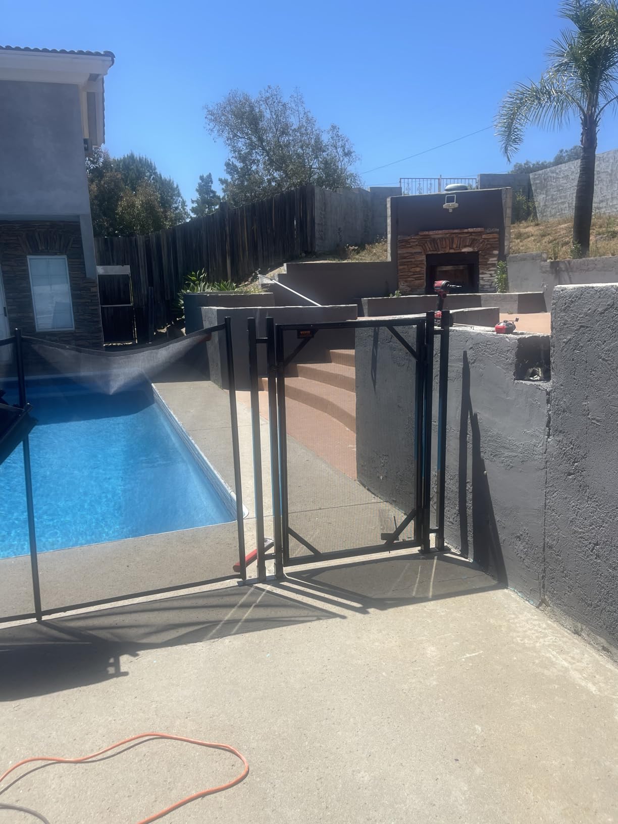 Happybuy Pool Fence, 4FTx 12FT DIY Pool Fences for Inground Pools, Removable Child Safety Pool Fencing, Swimming Pool Fence in Ground for Kids Safety, Black Pool Mesh to Protect Kids customer photo 1