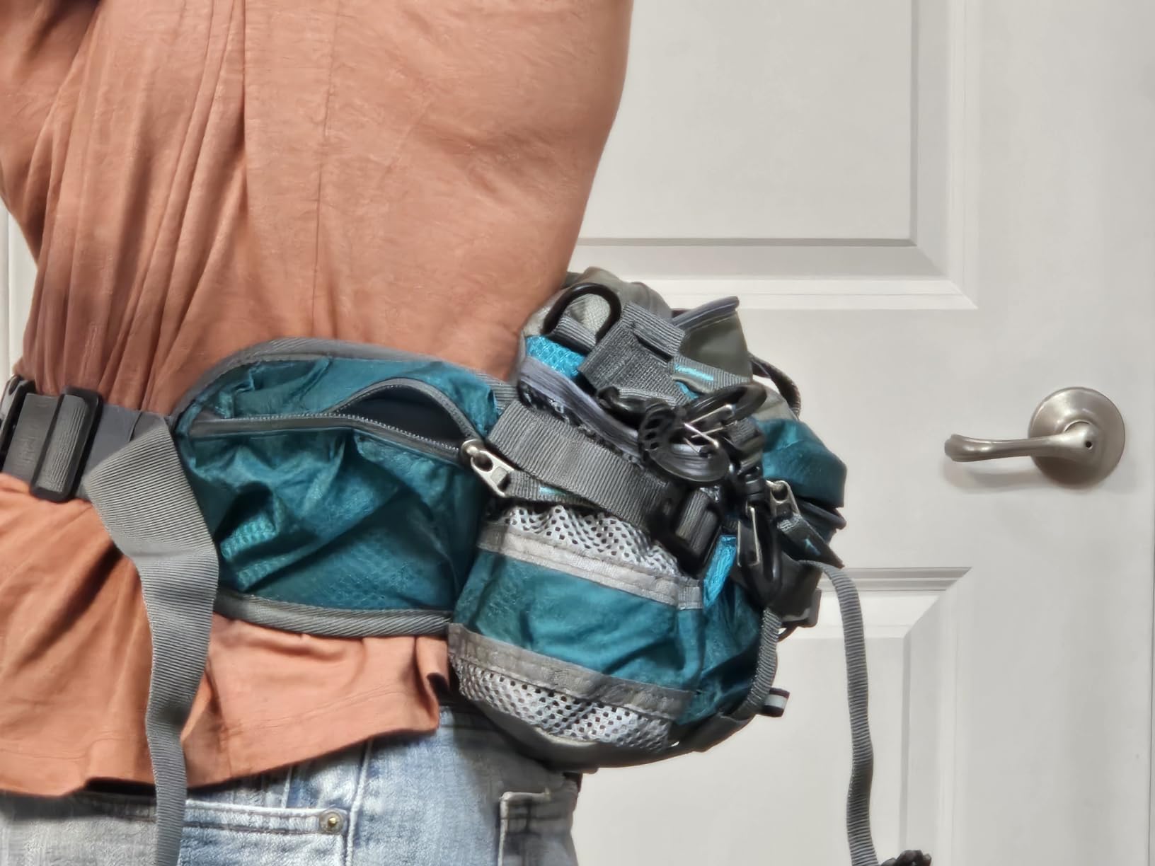 Outdoor Fanny Pack Hydration Waist Pack 2 Water Bottle Holder Men Women | Medium-Large 11x5x6