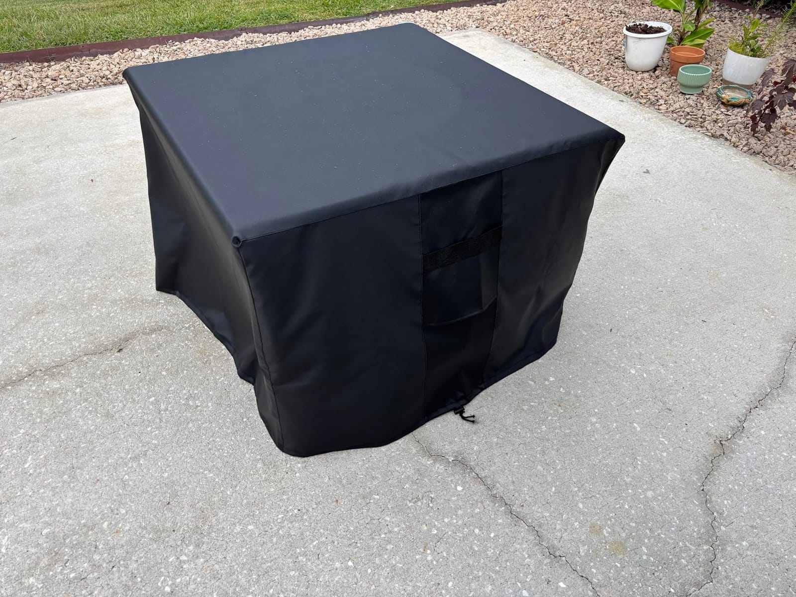 NUPICK 30 Inch Square Fire Pit Cover for Propane Fire Pit/Table | 100% Waterproof Cover Fits 28/30/32 Inch Fire Pit, All Weather Resistant customer photo 2