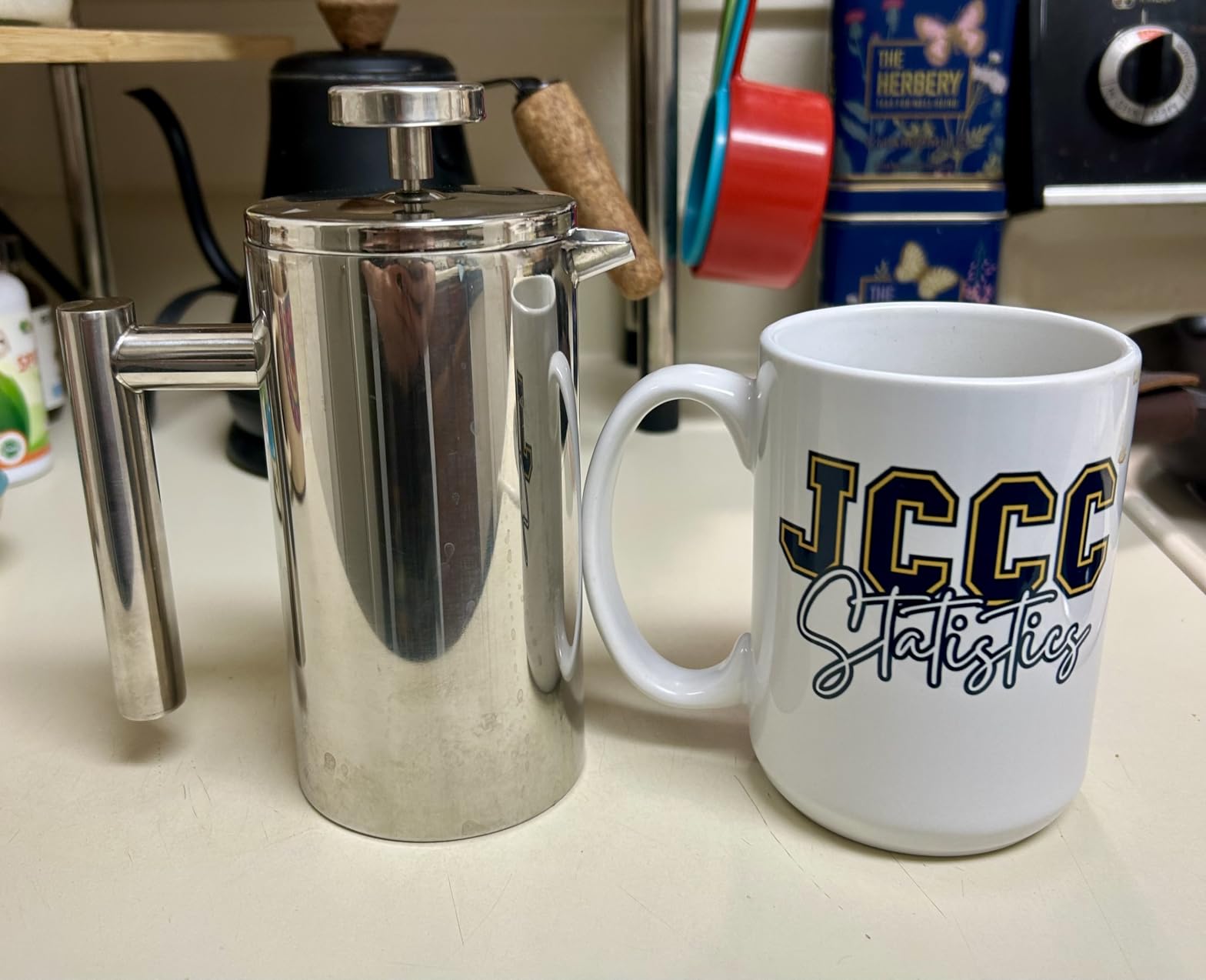 Small French Press Coffee Maker 350ml/12oz, Black Stainless Steel Double-Wall Insulated, Included 2 Extra Filters and 1 Coffee Spoon (1 Cup) customer photo 1