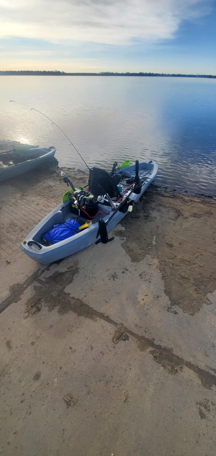 BKC Brooklyn UH-TM315 Kayak Trolling Motor Mount | Fits rod holder recesses, corrosion-resistant frame, holds 2-clamp motor up to 36 lb thrust, quick install customer photo 2