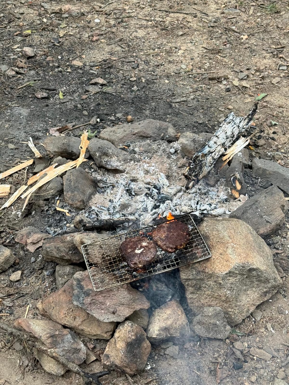 Portable Bushcraft Stainless BBQ Large Cooking Grill Grate & Burlap Hemp Drawstring Bag. Camping, Campfires, Backpacking, Hunting & Fishing. (Large Grill & Bag ONLY) customer photo 1