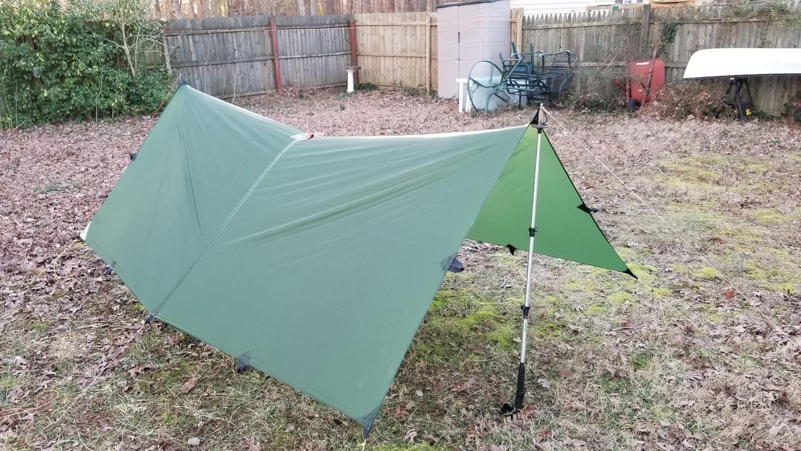 LiteOutdoors Silnylon Tarp - 16.9 Oz. 10' x 12' - Ultralight Backpacking Tarp or Hammock Shelter (Grey, 10' x 12') customer photo 2