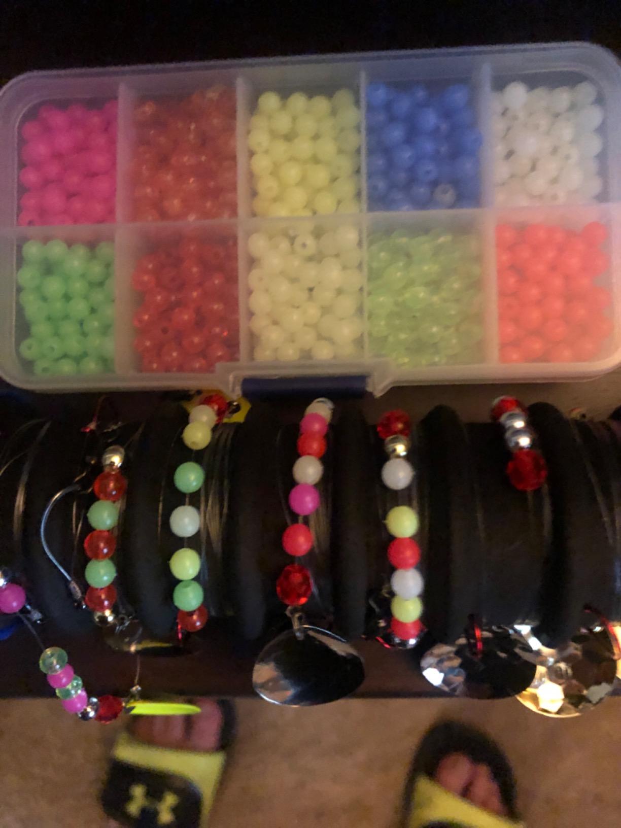 Fishing Beads Assorted Set, 1000pcs 5mm Round Float Glow Fishing Rig Beads Fishing Lure Tackle customer photo 2