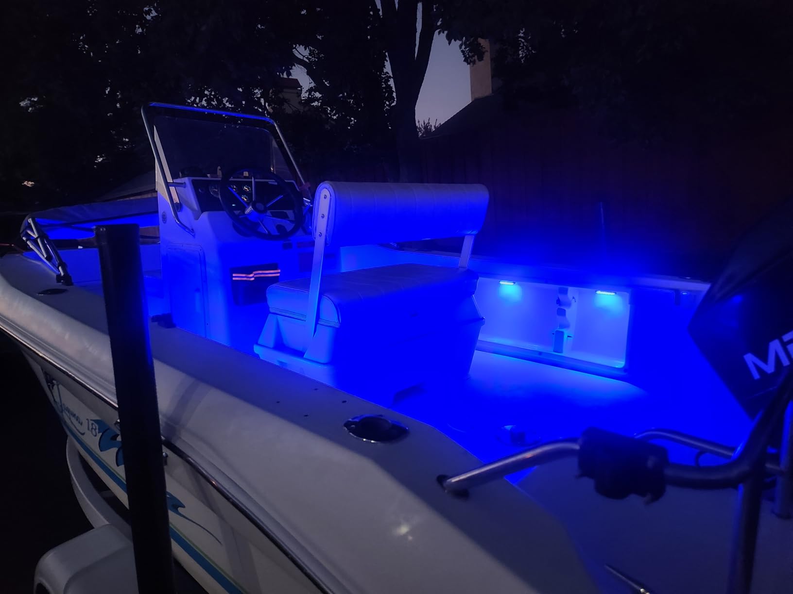 PSEQT LED Boat Interior Lights Marine Courtesy Light Strip Deck Transom Cockpit Navigation Lighting Waterproof for Fishing Pontoon Kayak Yacht Sailboat (Blue 10Pcs) customer photo 1