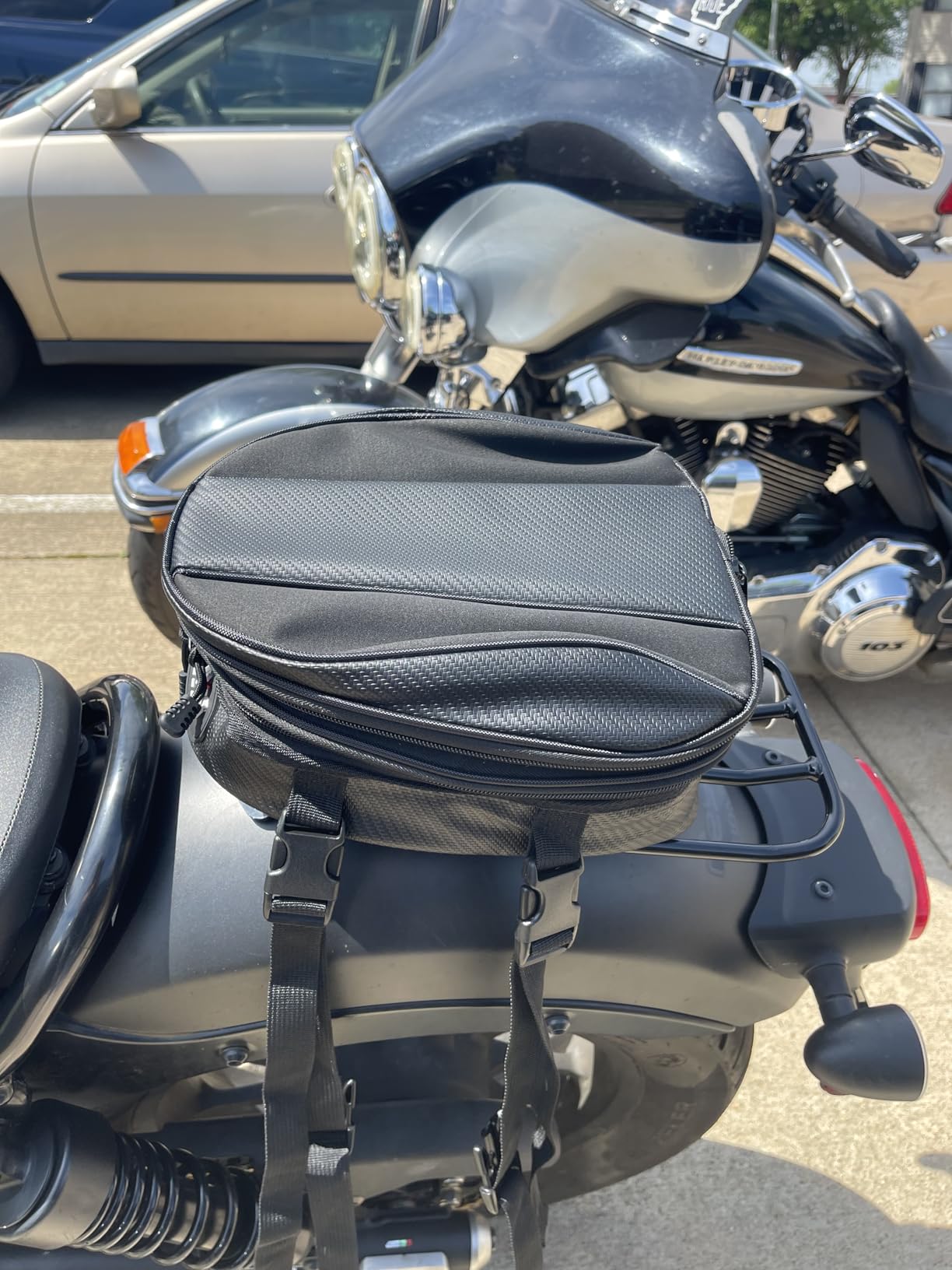 15L Motorcycle Tail Bag Waterproof PU Leather Seat Bag customer photo 2