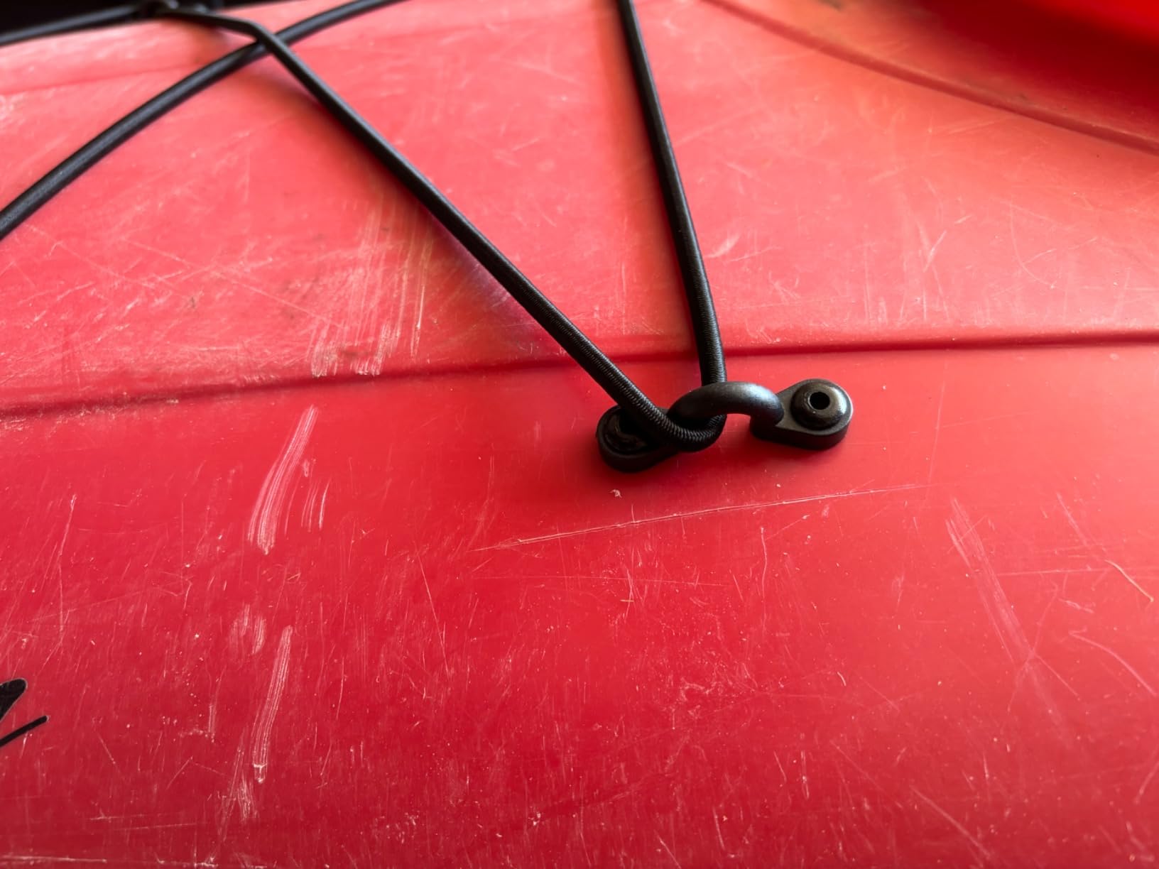 Deck Rigging Kit Accessory - 19.7 FT Bungee Cord with Deck Loops Tie Down Pad Eyes and J-Hooks and Bungee Cord Hook Screws & Rivets for Kayaks Canoes Boat customer photo 2