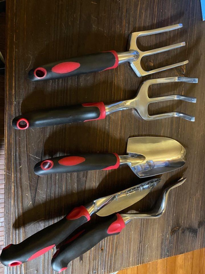 FANHAO Garden Tools Set, 3 Piece Heavy Duty Gardening Tools Cast Aluminum with Soft Rubberized Non-Slip Handle, Durable Garden Hand Tools Garden Gifts for Men Women customer photo 2