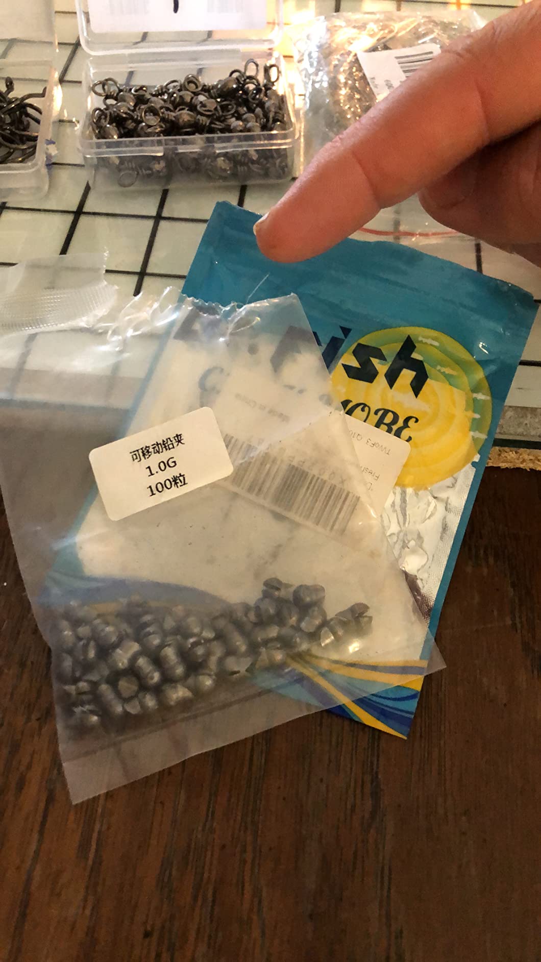 Dr.Fish 100pk Removable Split Shot Sinkers Clip On Line Weights | 1/80oz-1/4oz Removable Split Shots for Fishing Line, Freshwater Sinker for Fresh and Saltwater, Fly Fishing customer photo 1