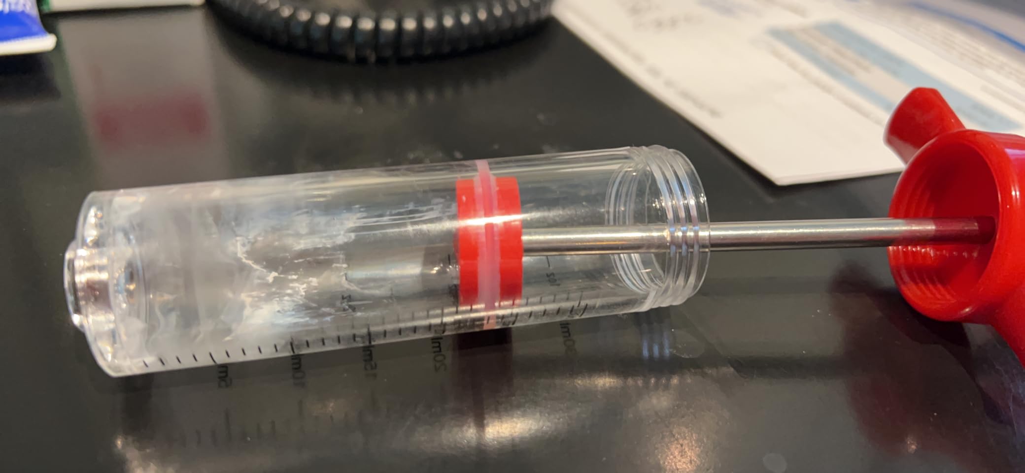 Meat Injector Syringe - 3 Marinade Injector Needles for BBQ Grill, Premium Portable Turkey Injector kit for Smoker,Marinades Injectors for Meats With 1oz Large Capacity 1 Brush Easy to Use & Clean Red customer photo 1