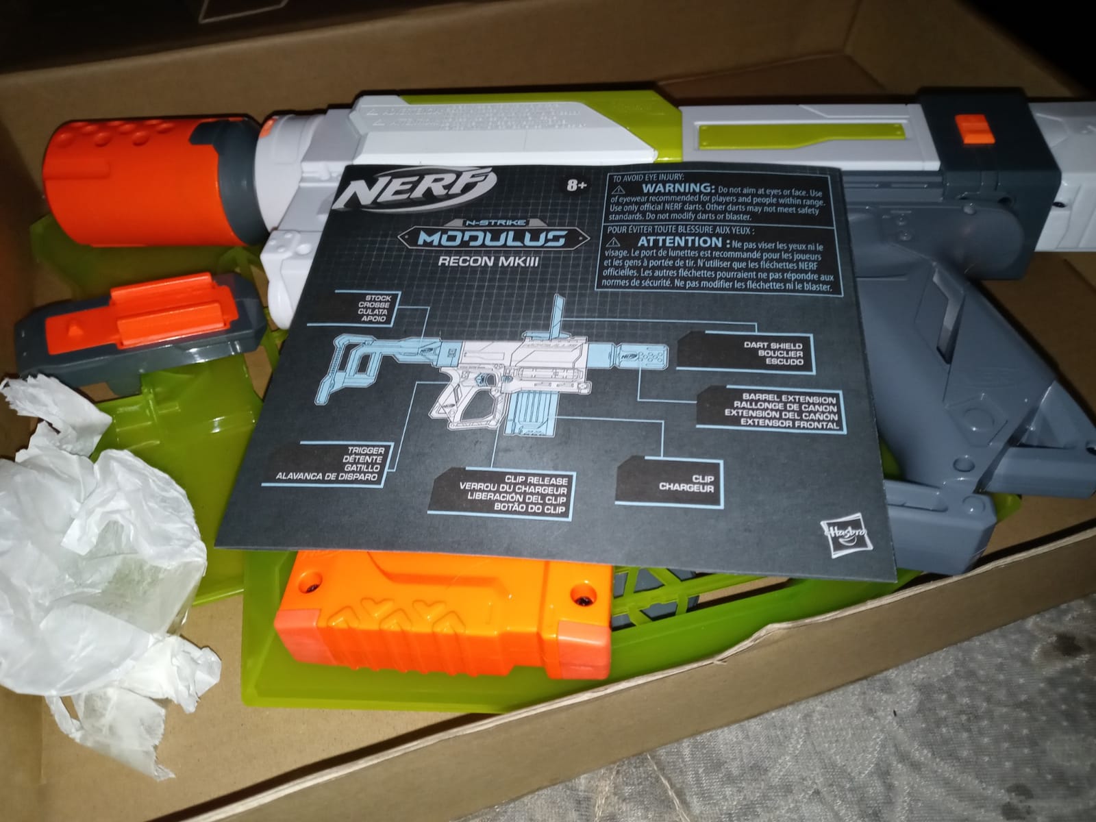 Nerf Modulus Recon MKIII Blaster, Removable Stock & Barrel, 12-Dart Clip, 12 Nerf Elite Darts, Dart Shield, Kids Outdoor Toys (Amazon Exclusive) customer photo 1