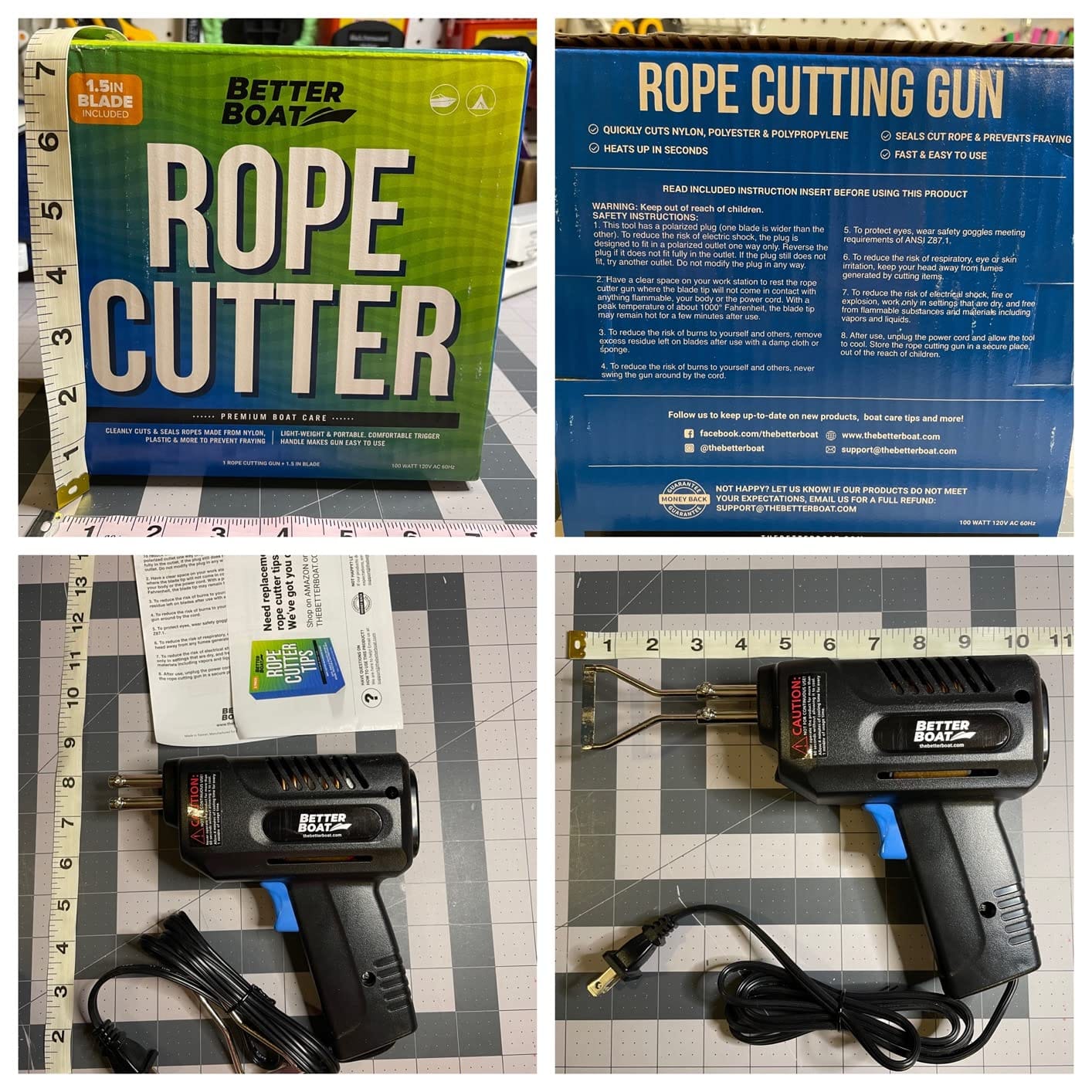 Hot Knife Rope Cutter, Heated Nylon Strap Cutting and Sealing Tool | Marine Grade Line Cutter, Fabric Ribbon, Plastic Cutting and Sealing Tool customer photo 1
