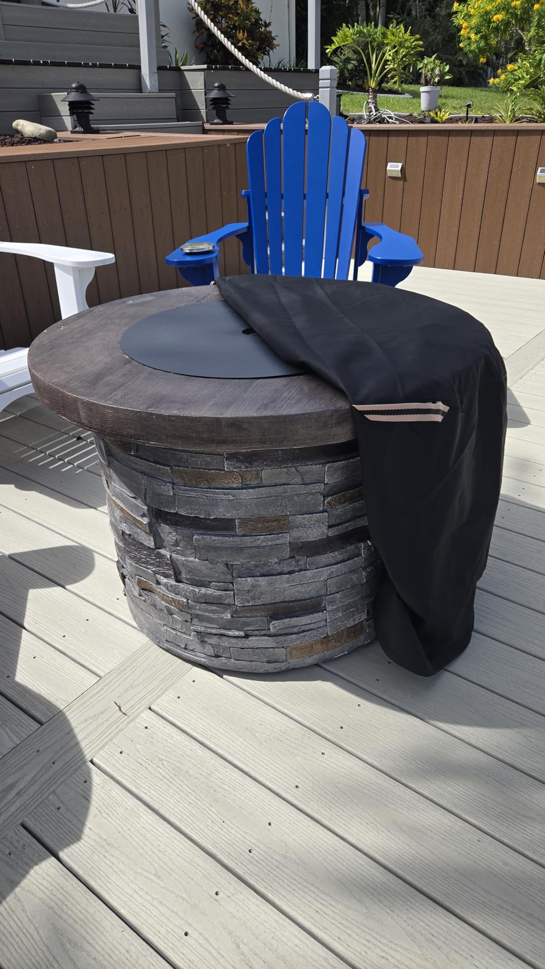 QH.HOME Fire Pit Cover Round 48