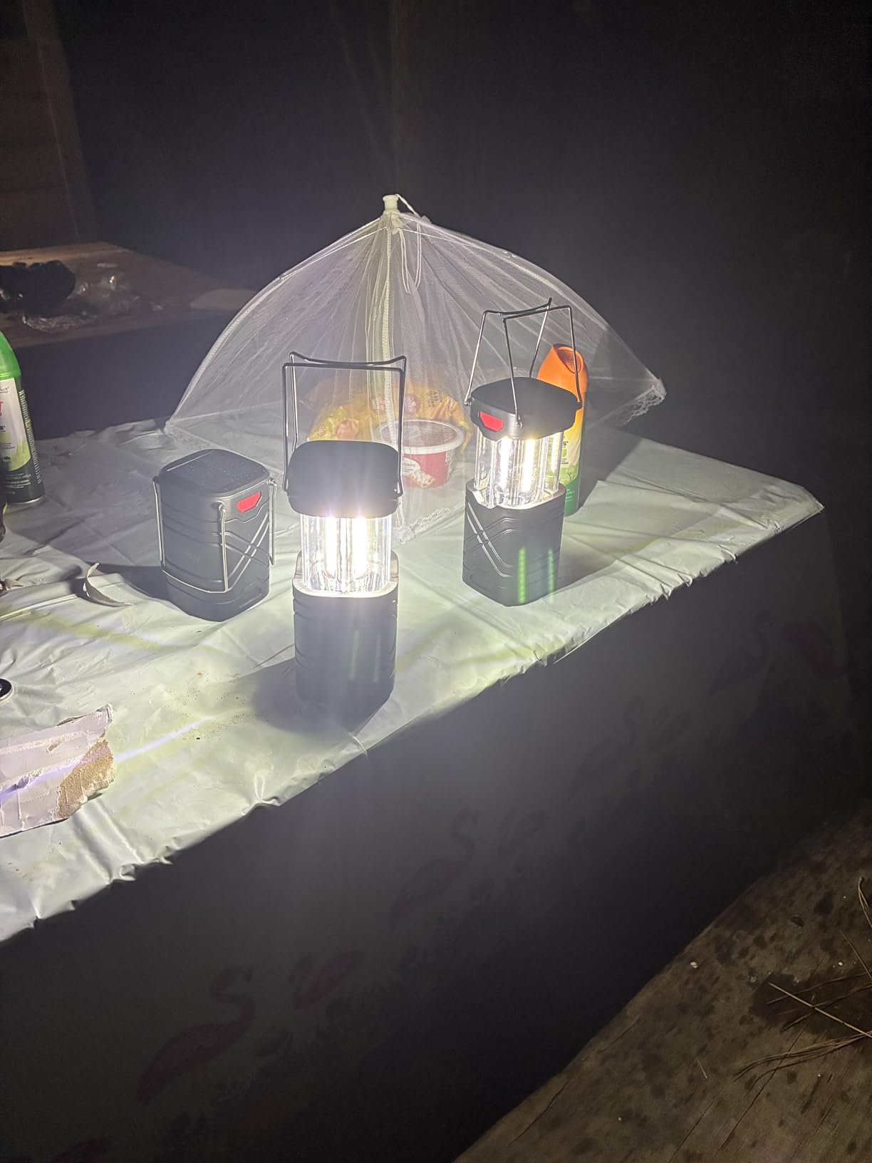 LETMY 4 Pack Camping Lantern, Rechargeable LED Lanterns, Solar Lantern Battery Powered Hurricane Lanterns Flashlight with 3 Powered Ways & USB Cable for Emergency, Power Outage, Hurricane Supplies customer photo 1