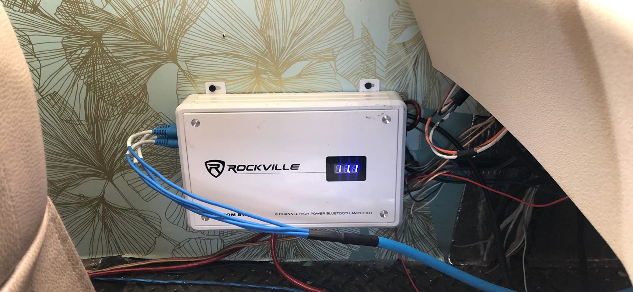 Rockville Atom 8W White 8-Channel Marine/Boat Amplifier | 3500W Peak, 880W RMS, Bluetooth, Class D customer photo 2