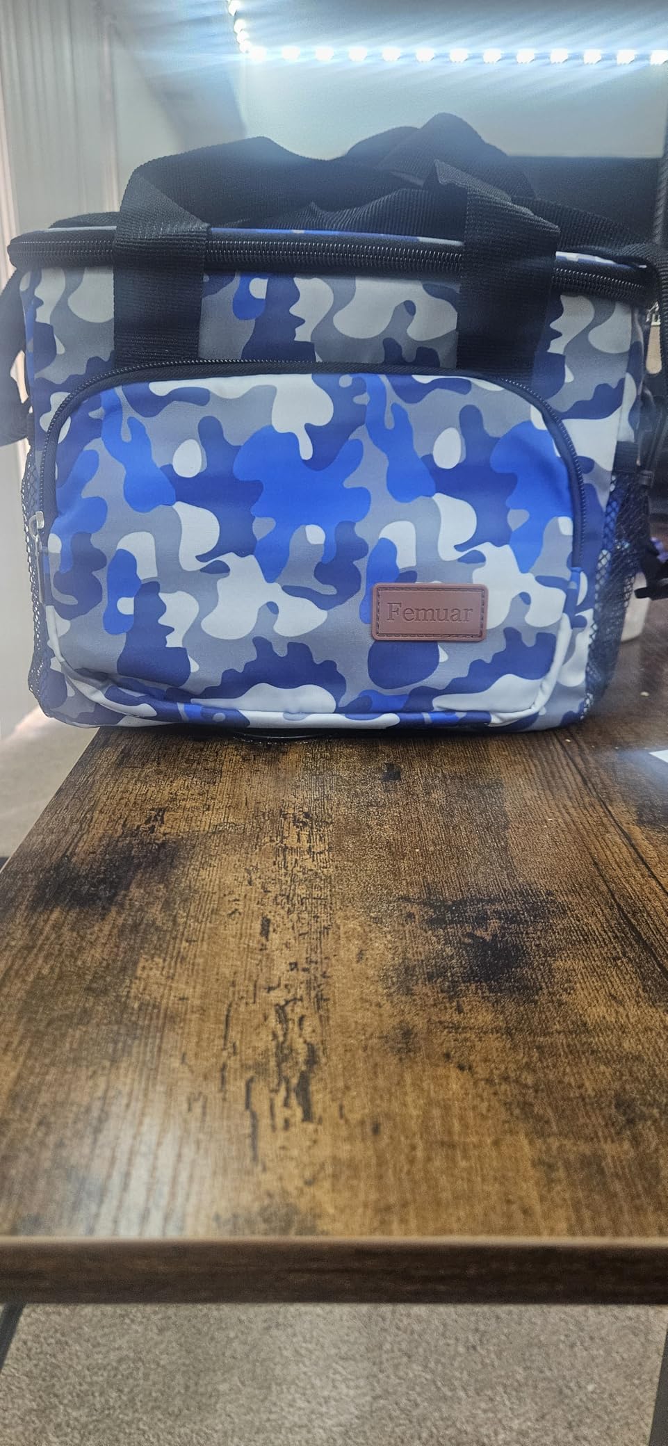 Femuar Reusable Lunch Box for Men/Women - Insulated Lunch Bag Leakproof Lunchbox for Work Office Picnic Beach - Freezable Lunch Cooler Bag with Adjustable Shoulder Strap - Black customer photo 1