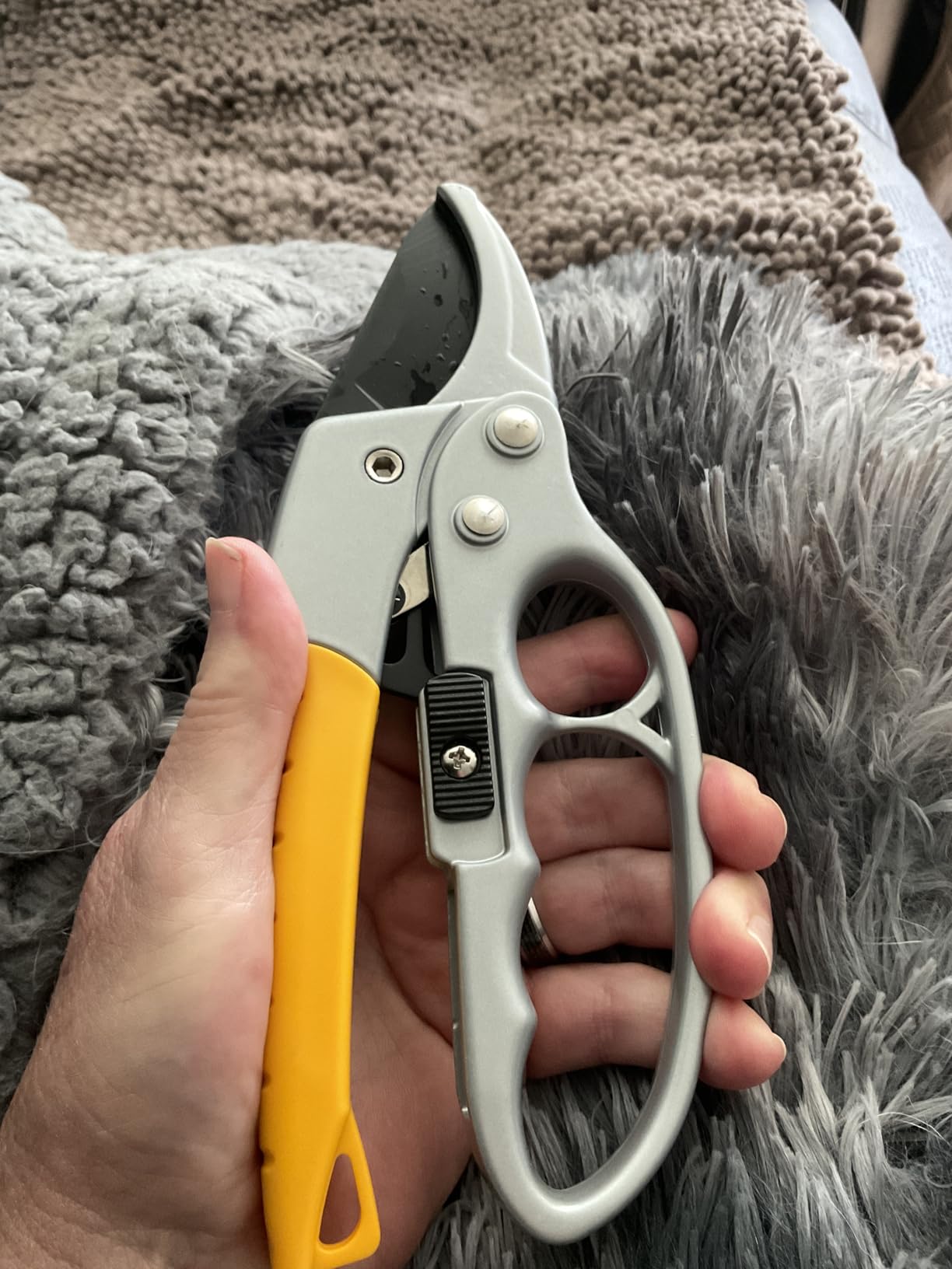 Germany Pruning Shears, Arthritis Weak Hand Snips, Pruners 4x Cutting Power Trimming, 1-Inch Cut Capacity Garden Clippers, Ergonomic, Durable and Sturdy, Sharp Scissors Gardening Tools customer photo 2