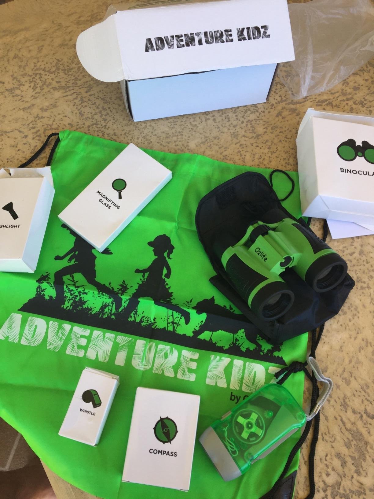 Adventure Kidz Pink Outdoor Exploration Kit for Children | Binoculars with Case, Flashlight, Compass, Fox Whistle, Magnifying Glass, Backpack customer photo 2