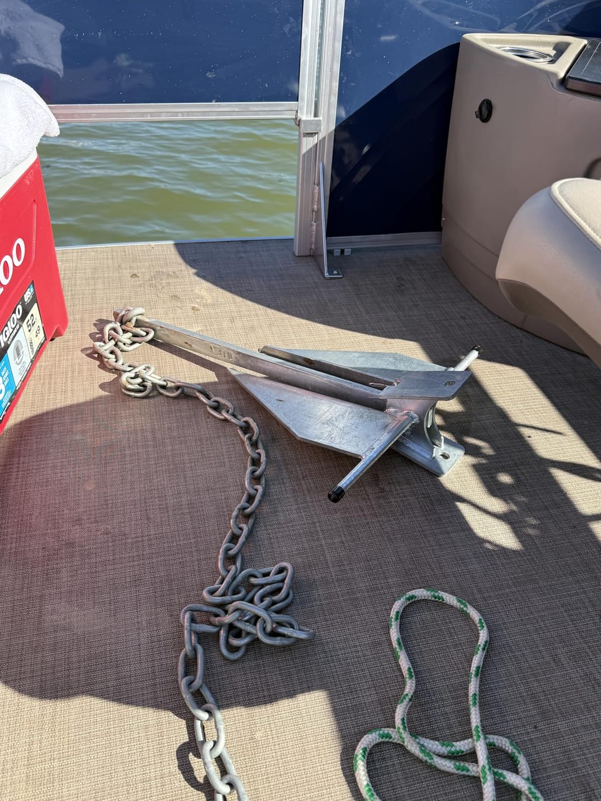MARINE SYSTEM Anchor Kit Fluke Anchor with Anchor Chain and Boat Anchor Rope Set for Boats Pontoon, Deck, Fishing, and Sail customer photo 1