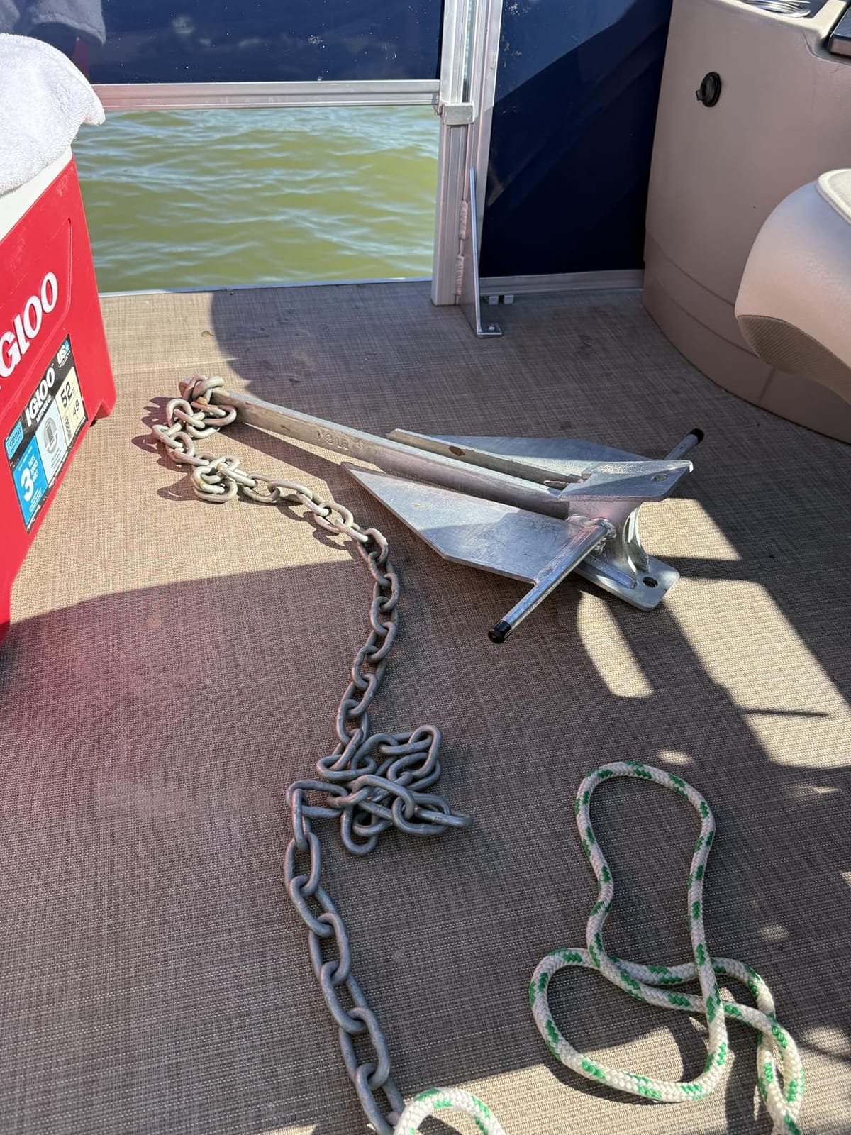 MARINE SYSTEM Anchor Kit Fluke Anchor with Anchor Chain and Boat Anchor Rope Set for Boats Pontoon, Deck, Fishing, and Sail customer photo 2
