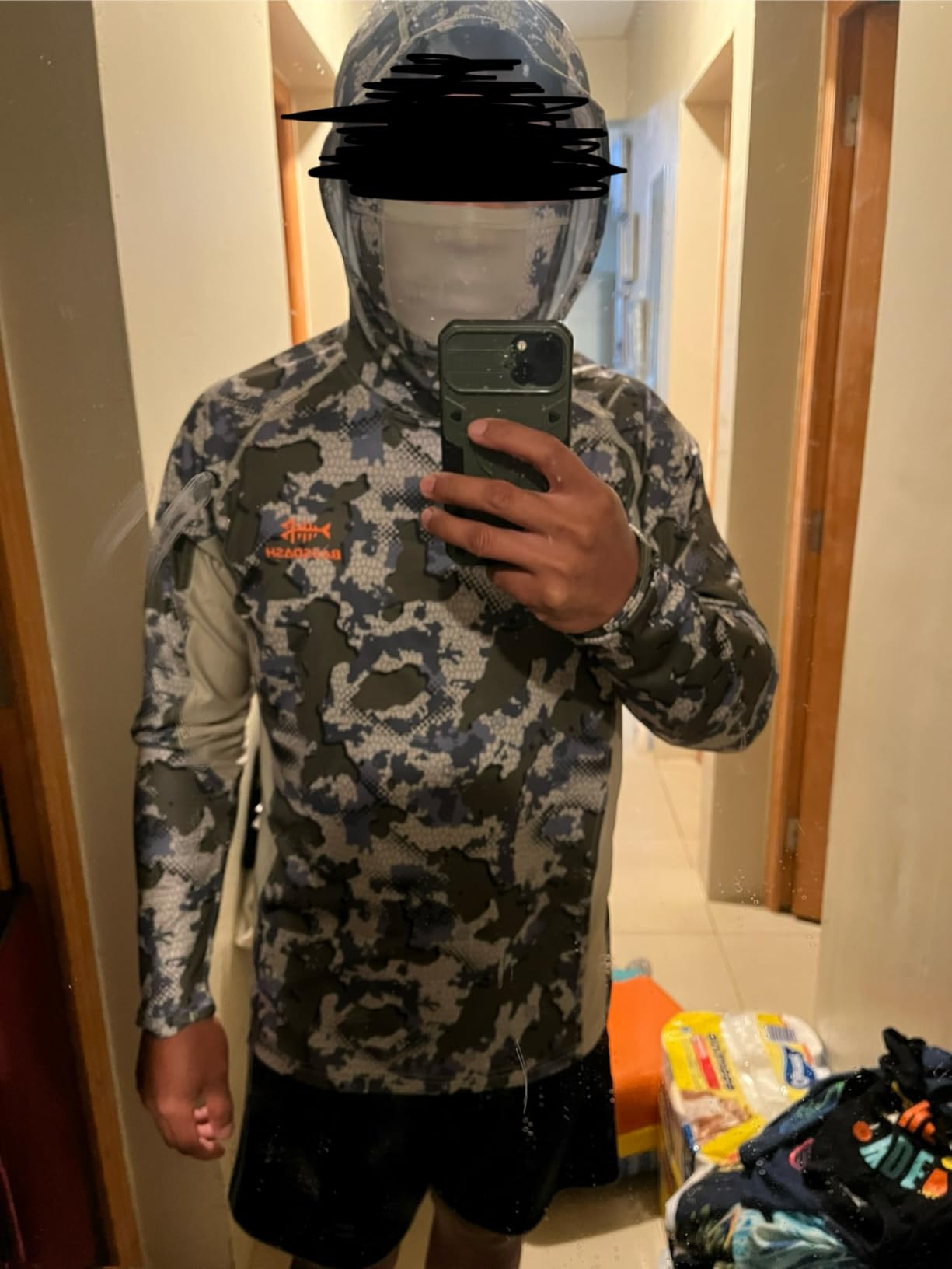 BASSDASH Men's UPF 50+ Camo Long Sleeve Hunting Fishing Hoodie Shirt customer photo 1